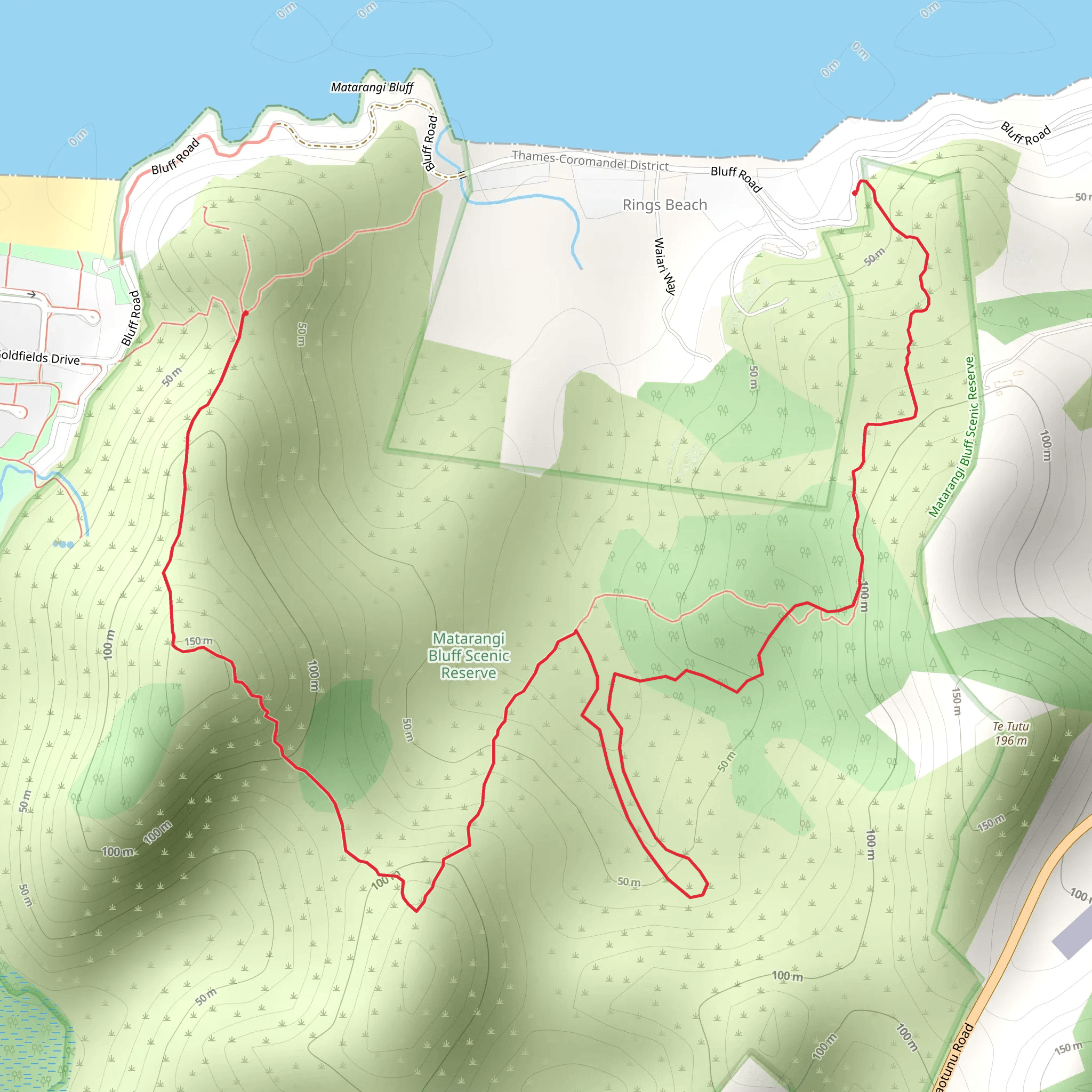 Rings Beach Loop Track mobile static map