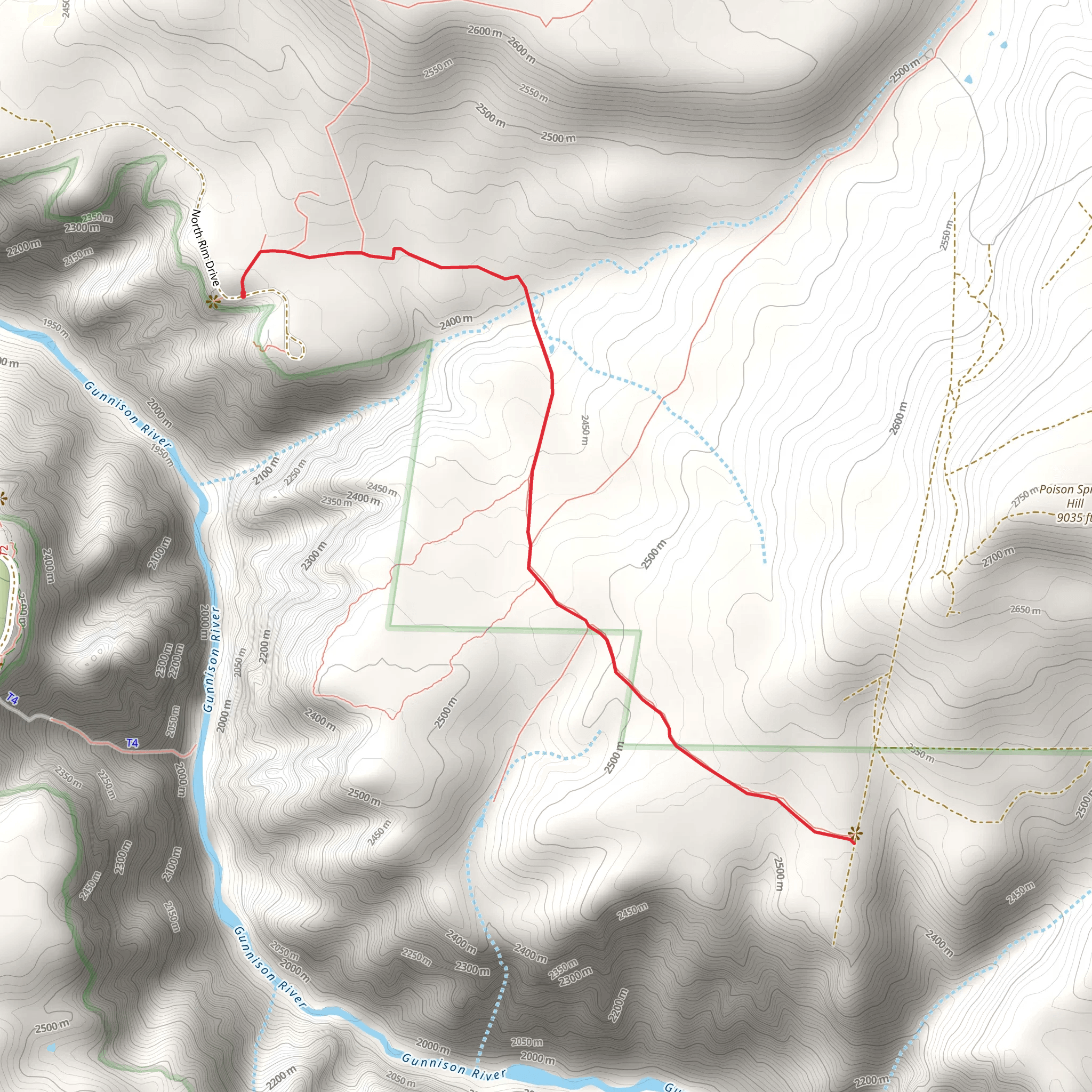 Deadhorse Trail mobile static map