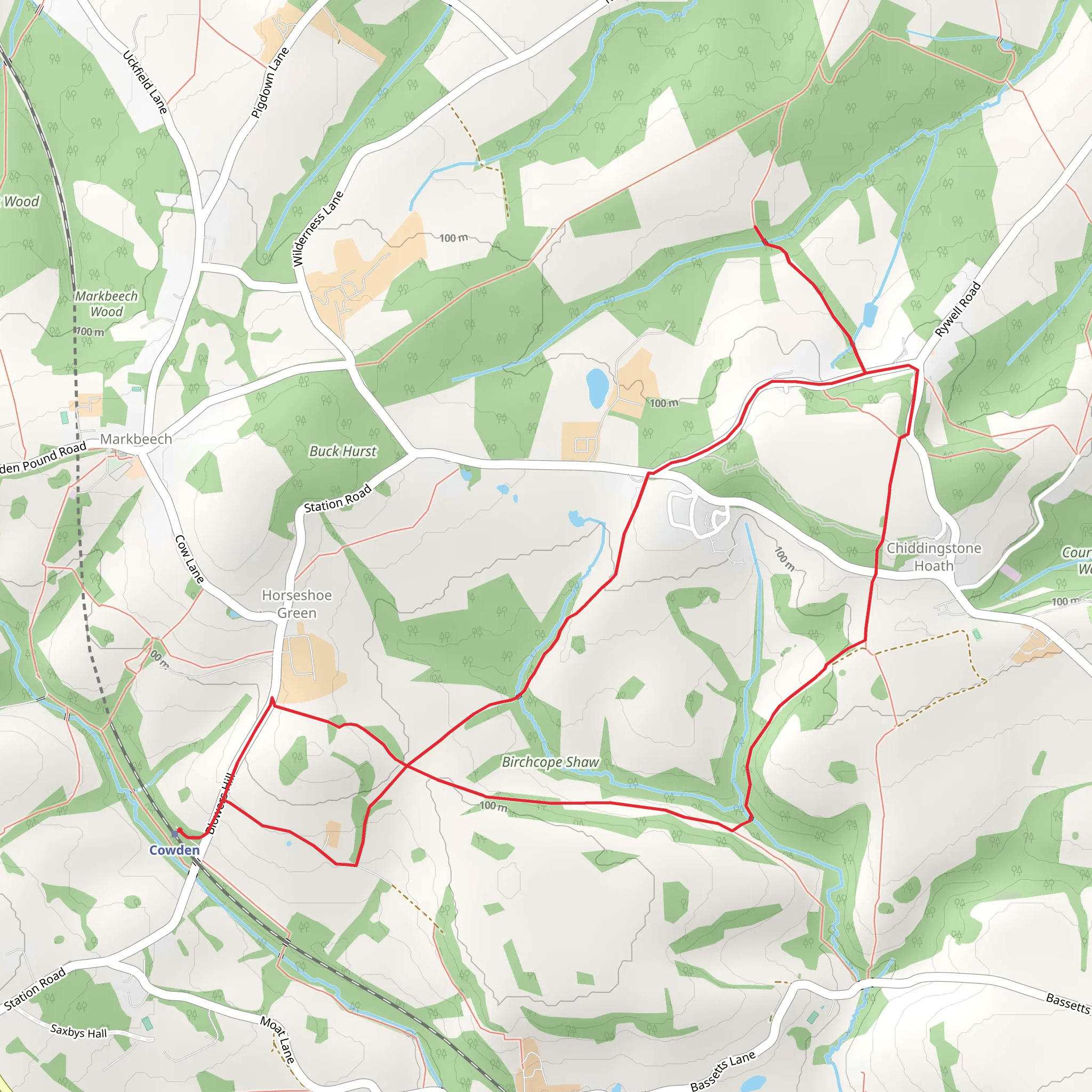 Birchcope Shaw and Trugger's Gill mobile static map
