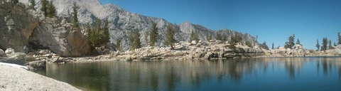 An image depicting the trail Pine Lake Upper Pine Lake via Pine Creek Pass Trail and its surrounding area.