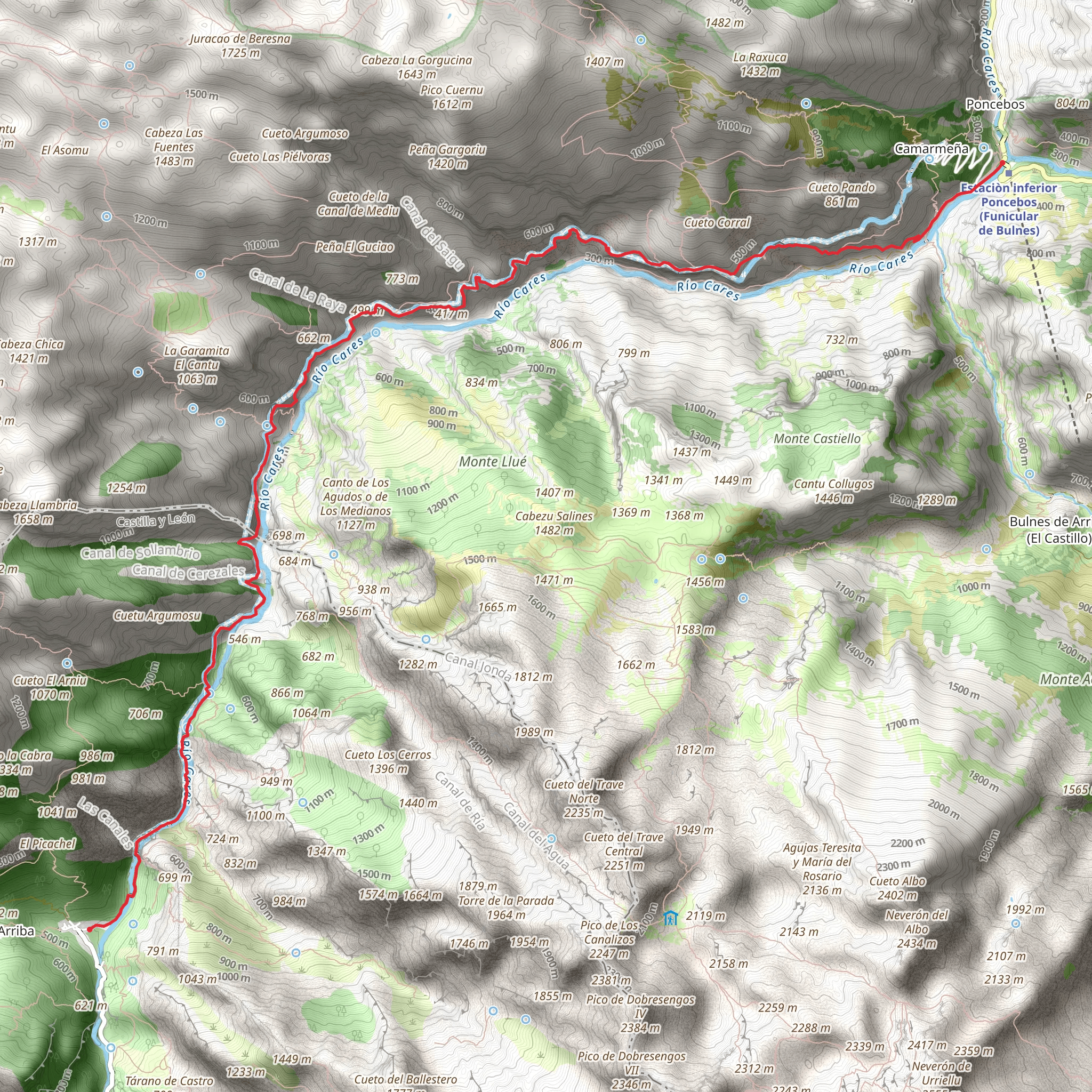 The Cares Trail mobile static map