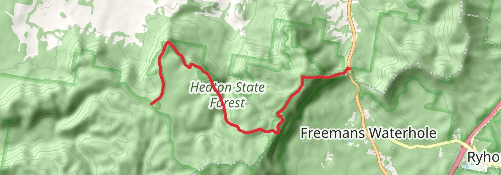 The Great North Walk 4 Day - The Basin Campsite to Heaton Gap stage 4 Map