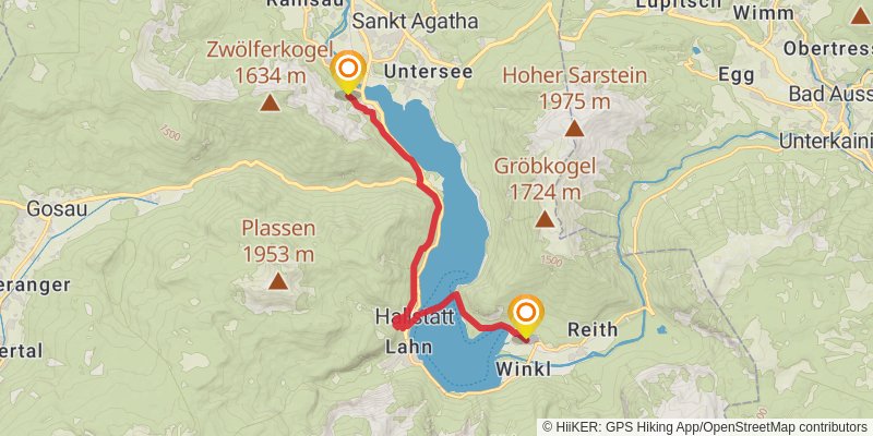 SalzAlpenSteig stage 16 Map