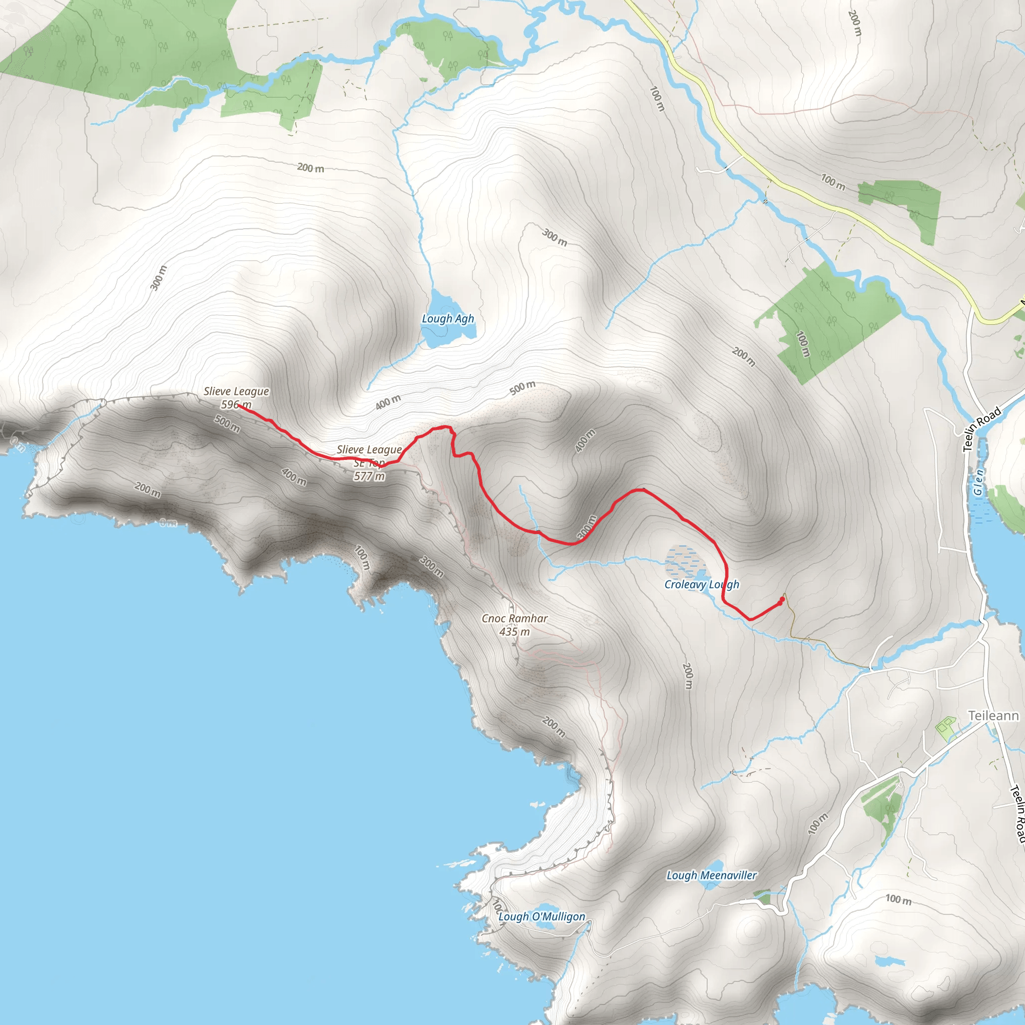 Pilgrim's Path Sliabh Liag mobile static map