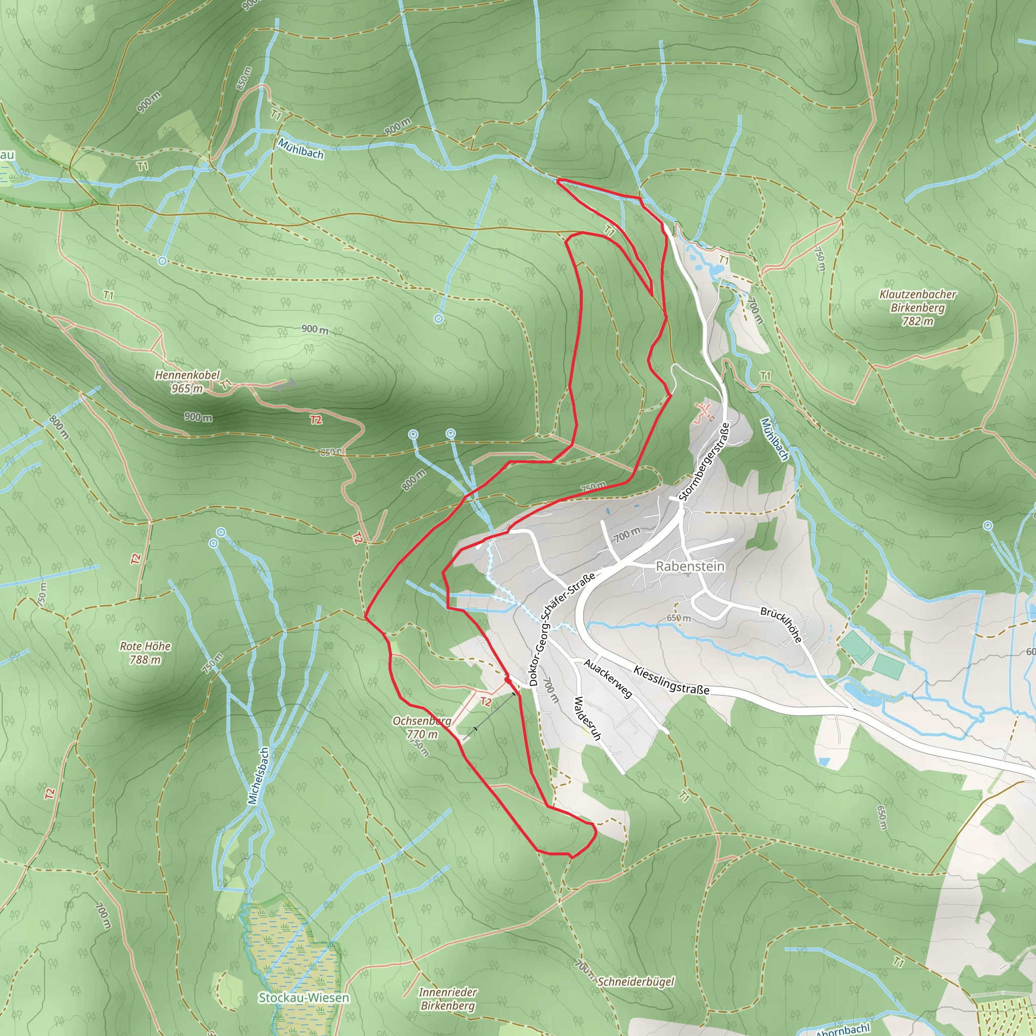 Rabensteinrunde Loop mobile static map
