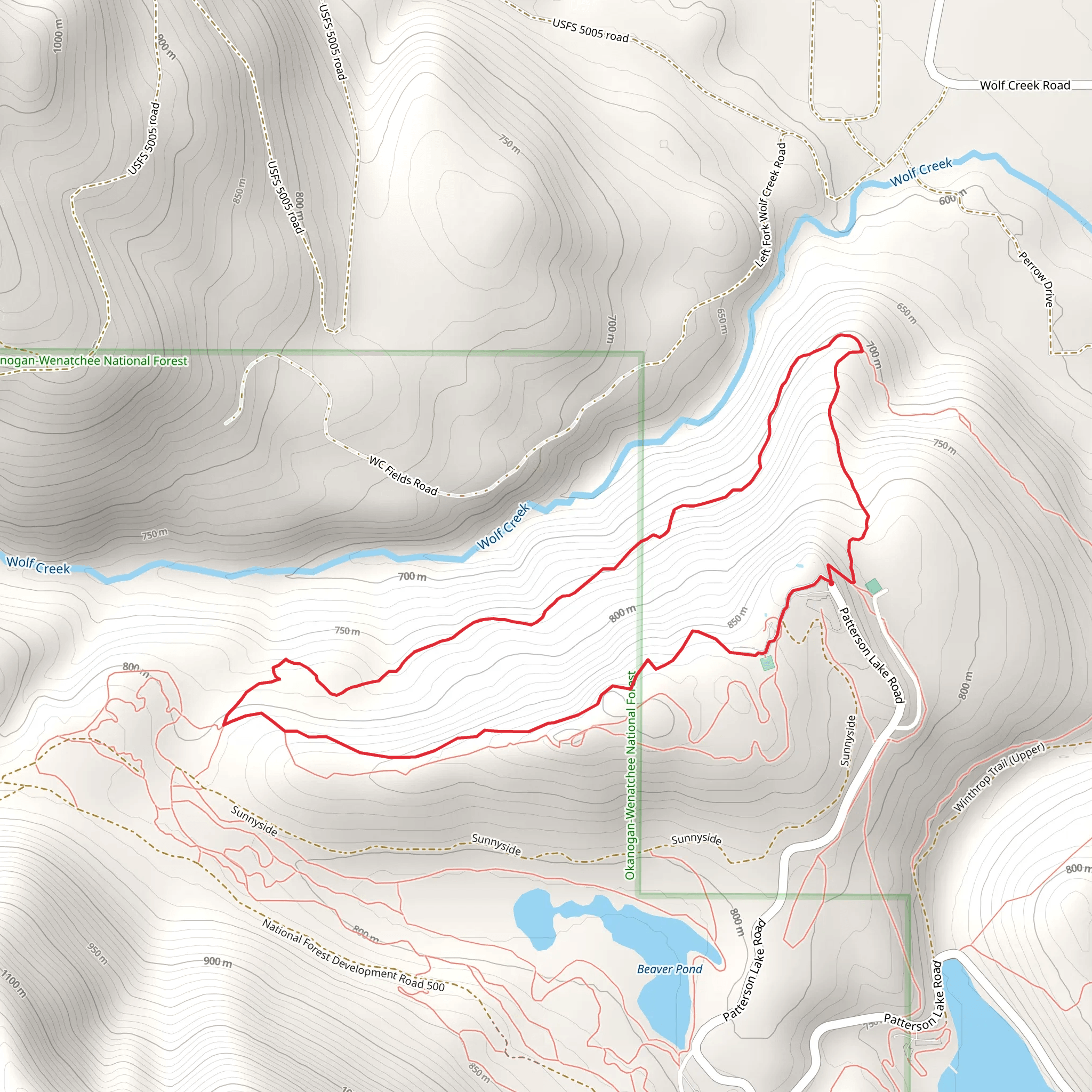 Moose, Black Bear and Kraule Loop mobile static map
