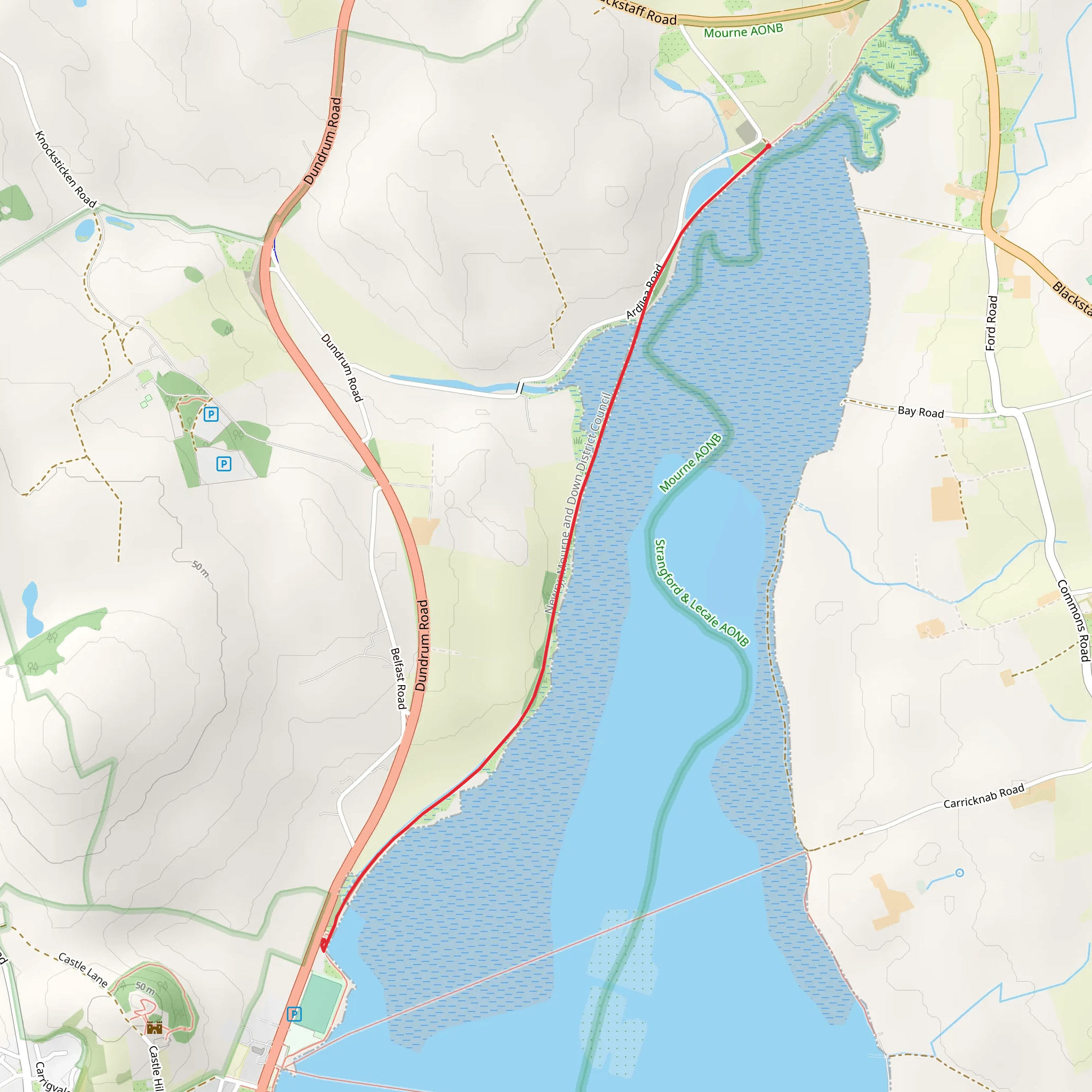 Dundrum Coastal Path mobile static map