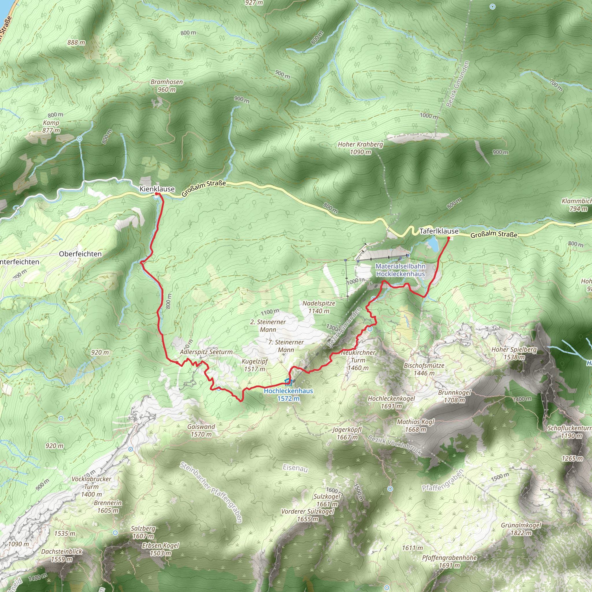 Hochlecken from Gasthof Kienklause mobile static map