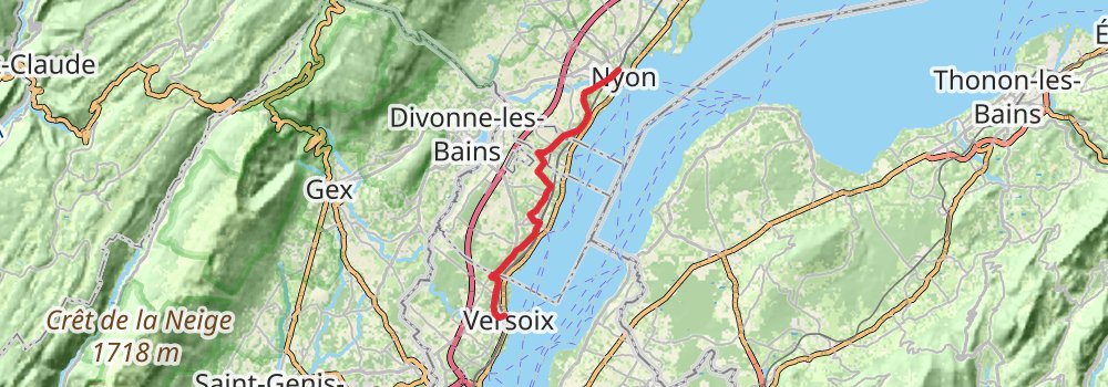 Camino Blumberg-Geneva via Frauenfeld stage 26 Map