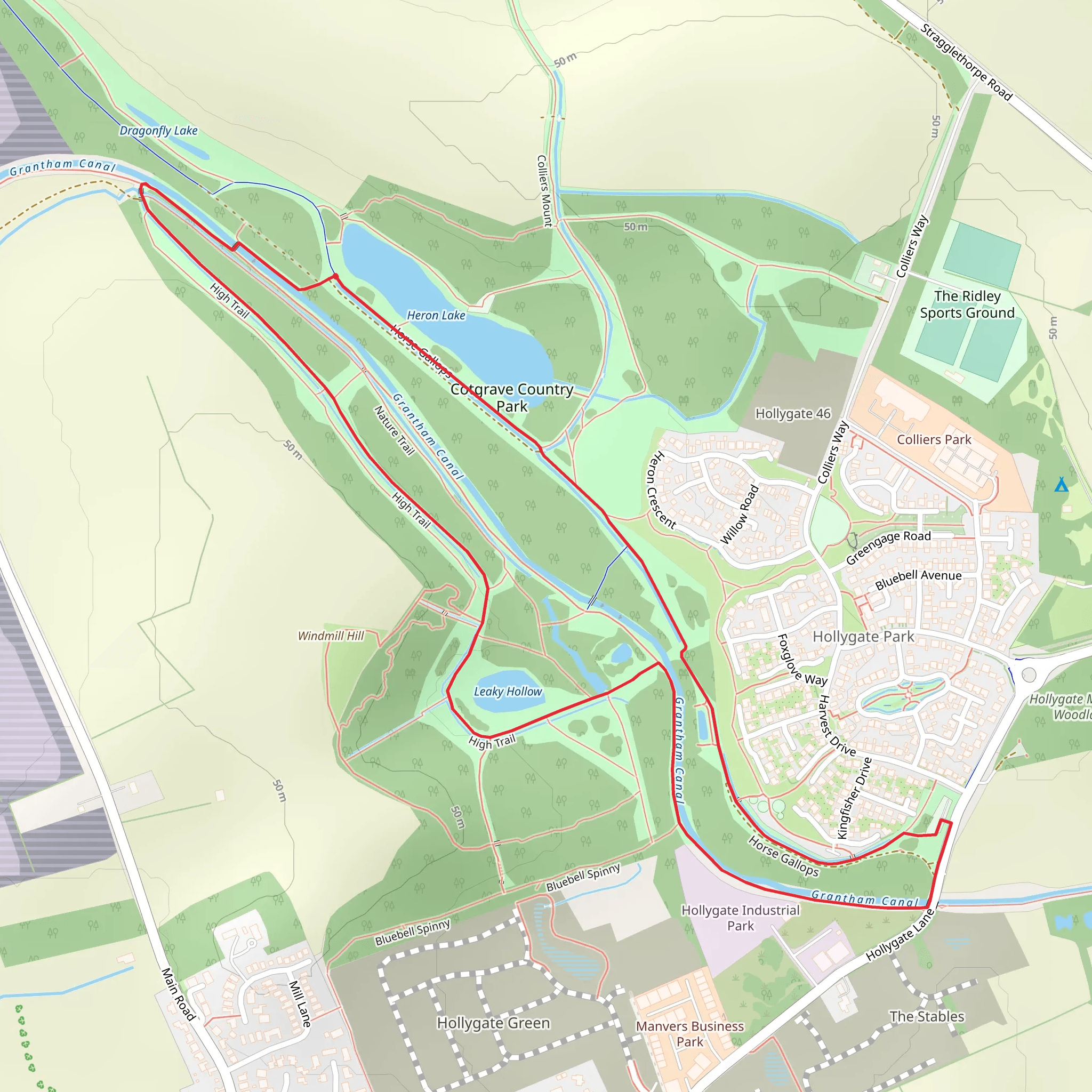 Heron Lake and Leaky Hollow Loop mobile static map
