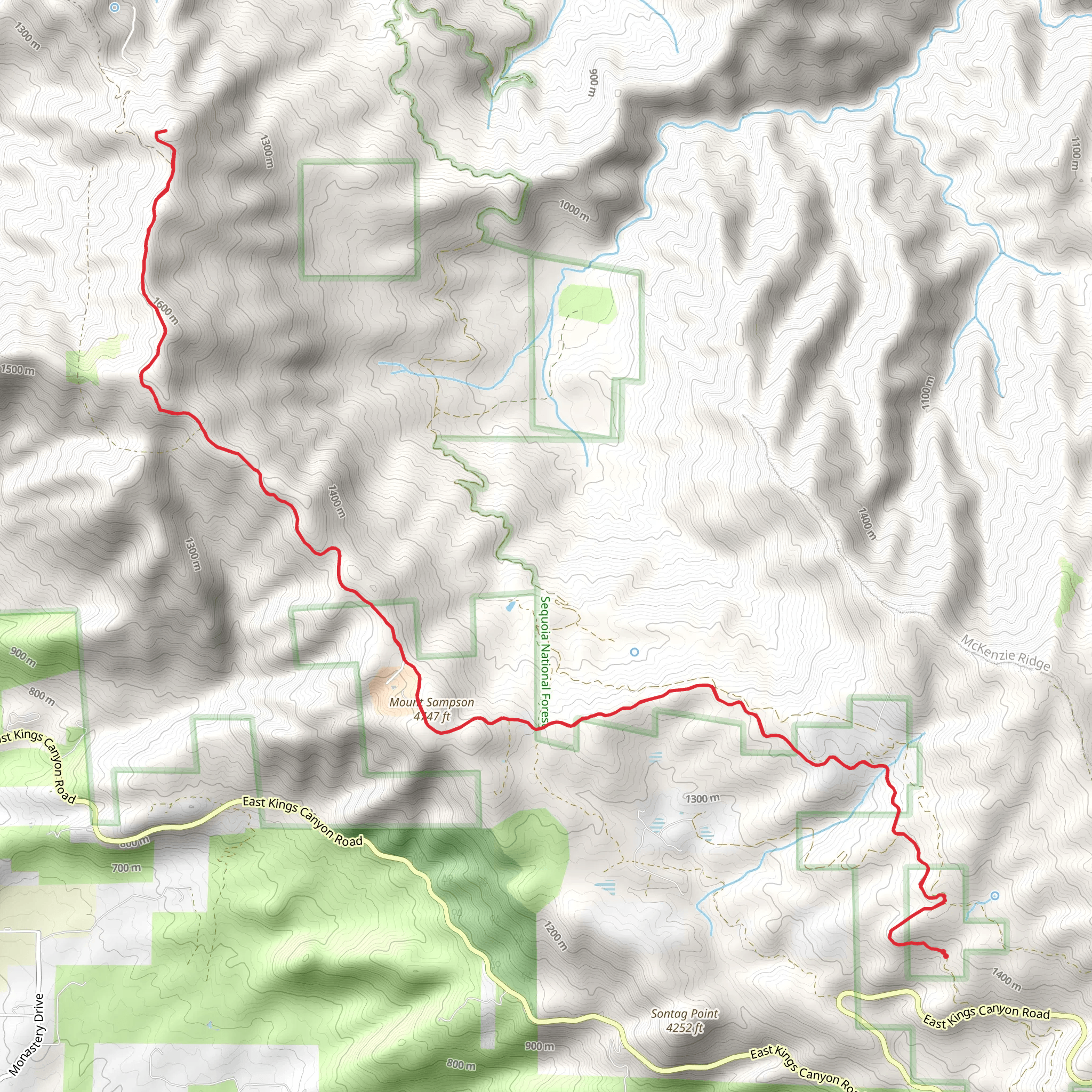 Mount Sampson Trail mobile static map