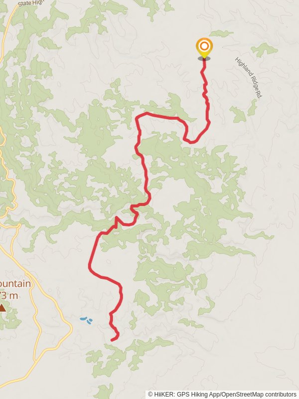 Highland Creek Trail mobile static map