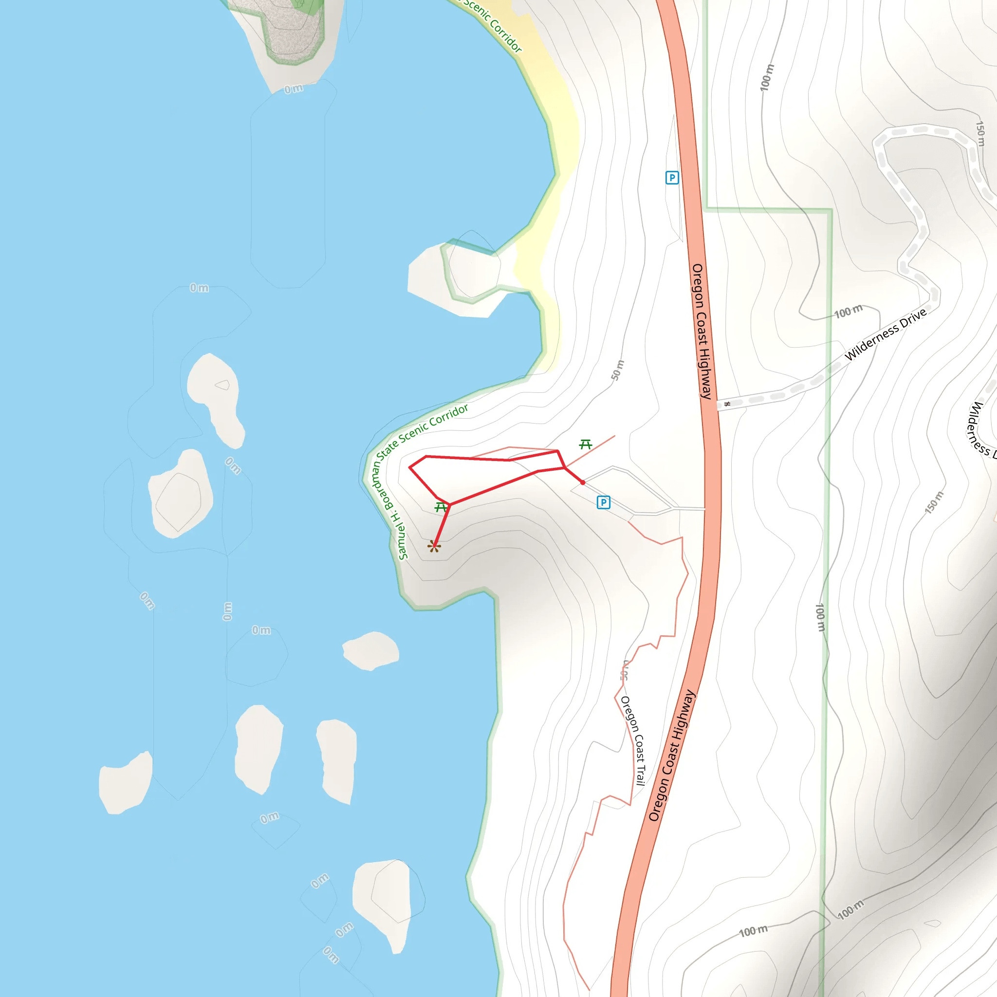 Windy Point Loop mobile static map