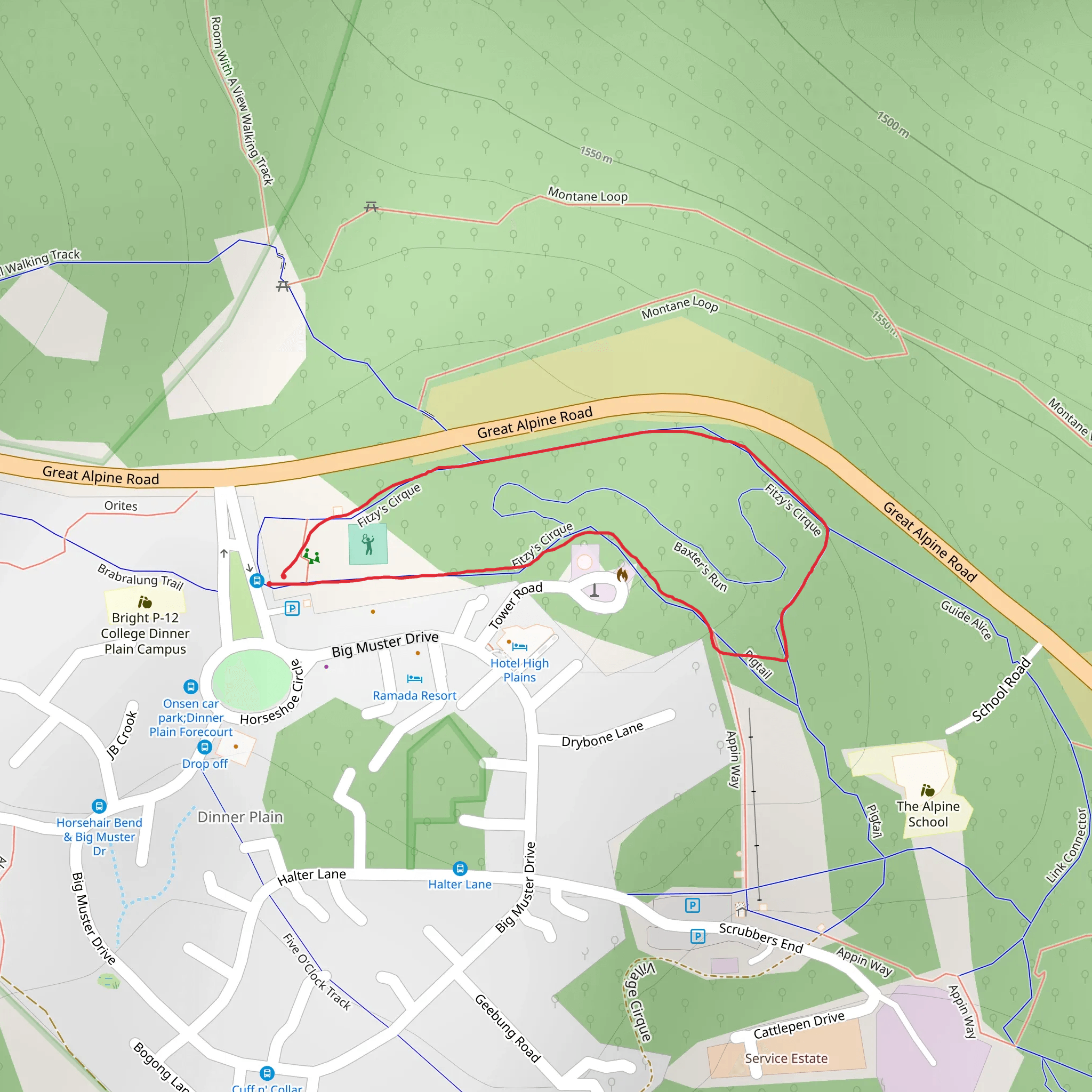 Fitzy's Circus Village Trail mobile static map