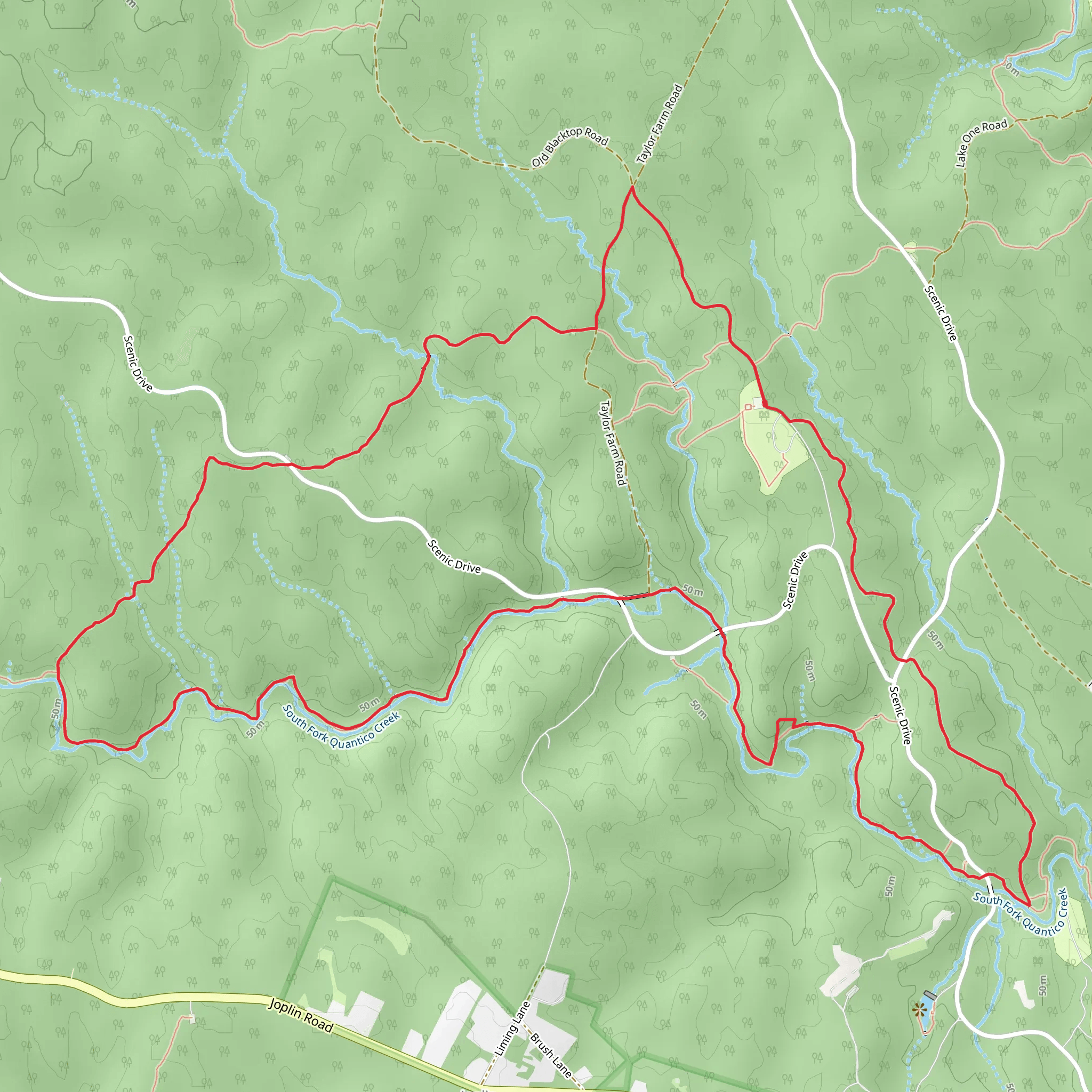 High Meadows, South Valley and Turkey Run Ridge Loop Trail mobile static map