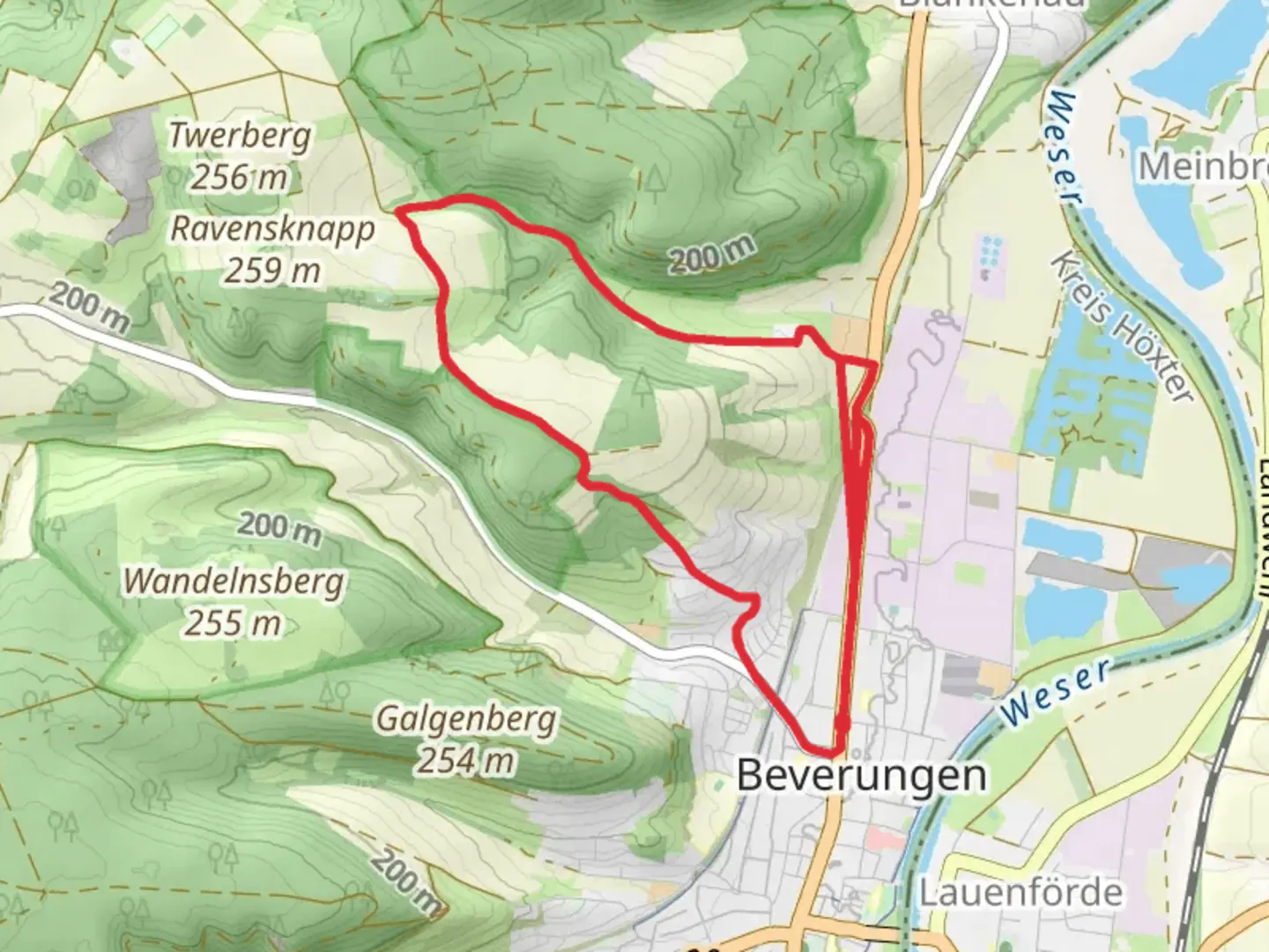 An image depicting the trail Ueber den Selsberg Loop and its surrounding area.