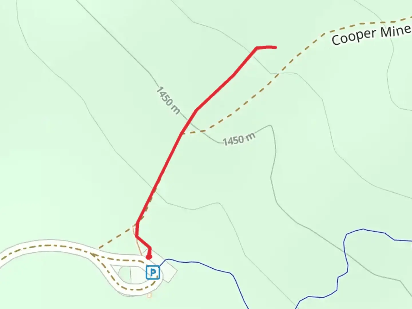 An image depicting the trail Footpath to Copper Ridge Dinosaur Trackway and its surrounding area.