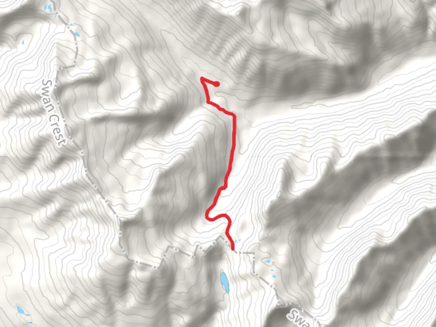 An image depicting the trail Posy Creek Trail and its surrounding area.