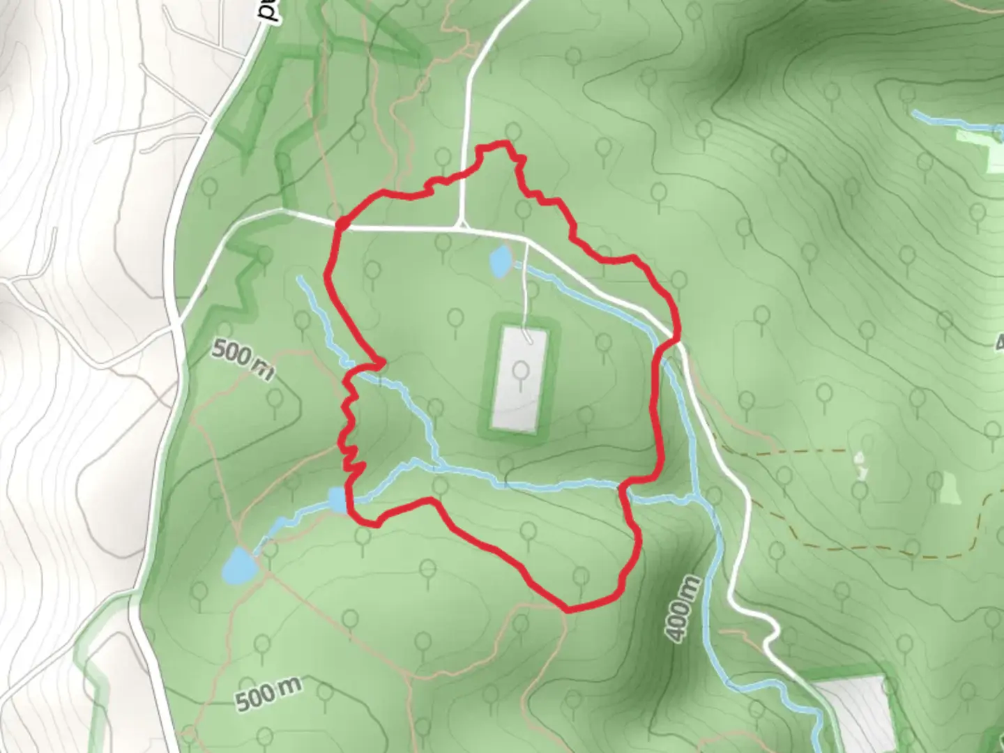 An image depicting the trail Catoctin National Recreation and Knuckle Buster Loop Trail and its surrounding area.