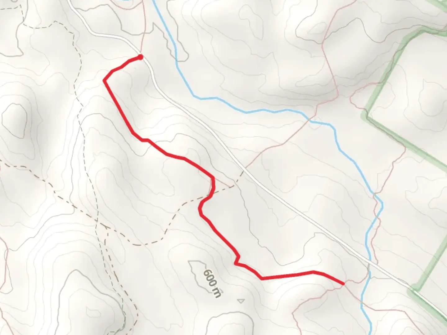 An image depicting the trail Beartown State Forest and its surrounding area.