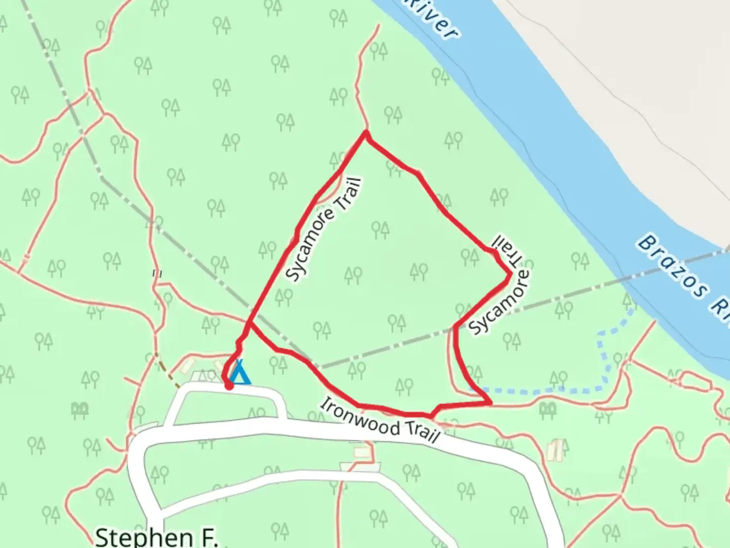 An image depicting the trail Sycamore and Ironwood Loop Trail and its surrounding area.