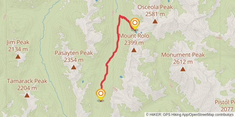 Shellrock Trail via Whistler Cutoff Trail stage 2 Map