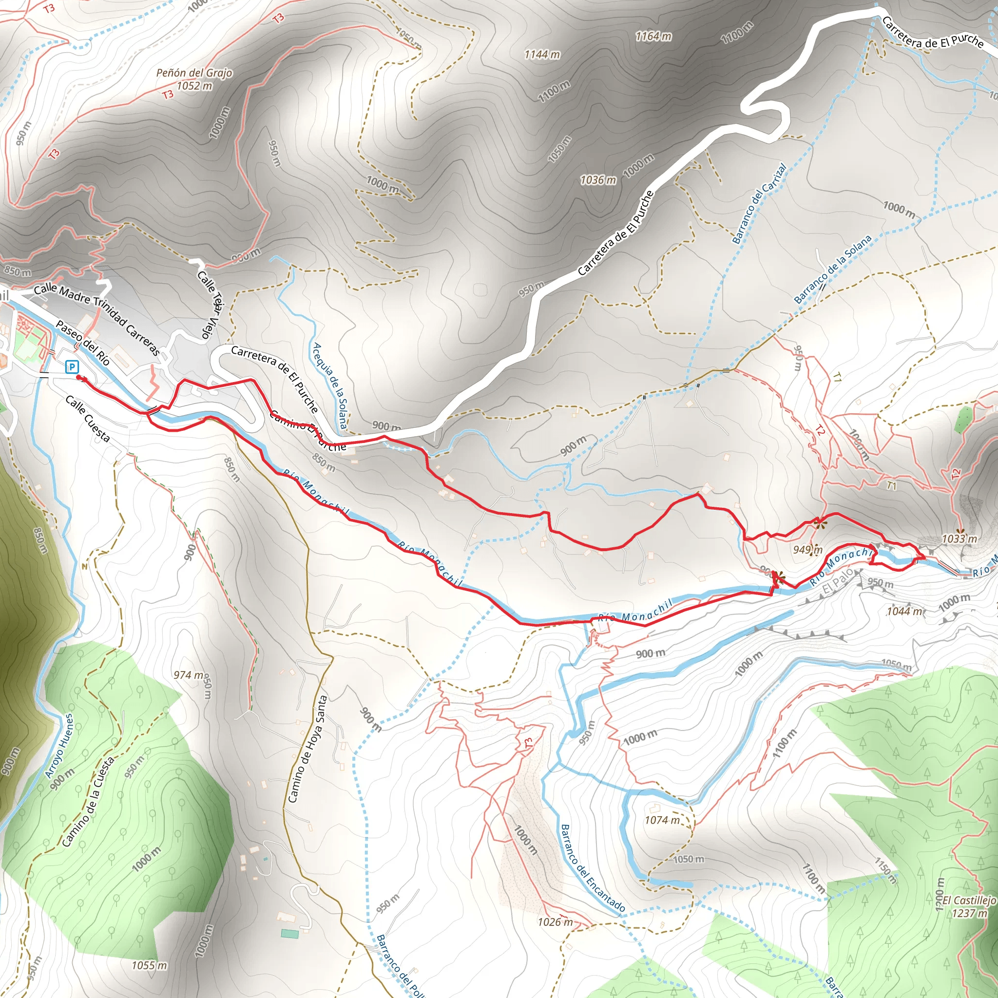 Cahorros Río Monachil mobile static map