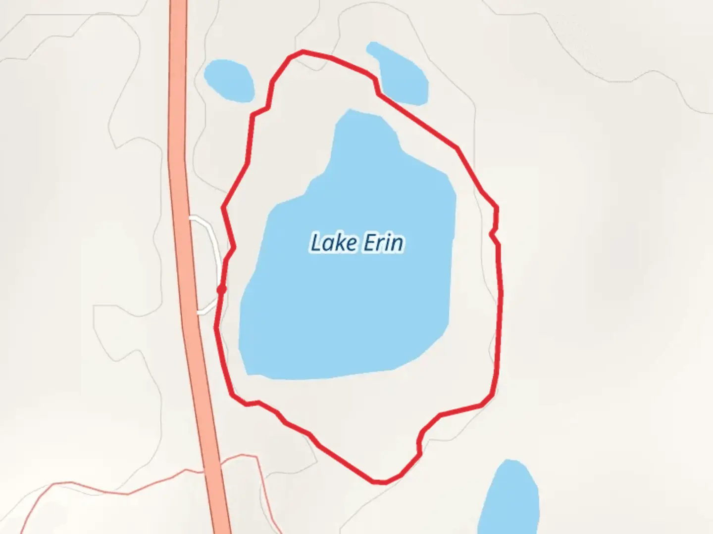 An image depicting the trail Lake Erin Loop and its surrounding area.