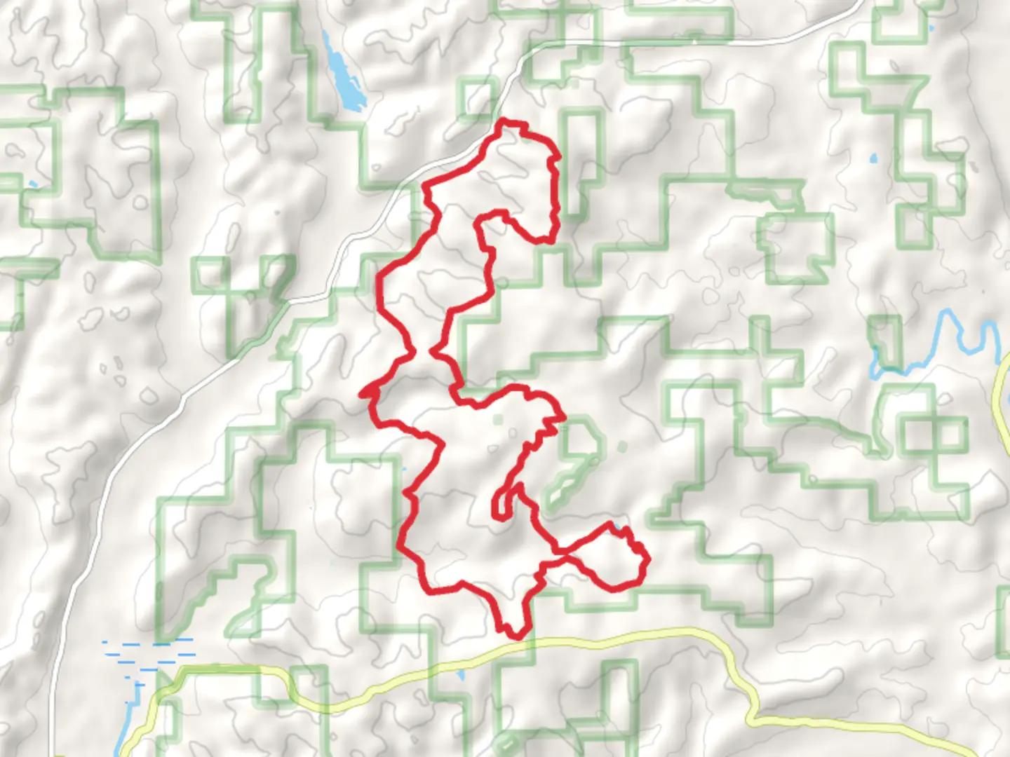 An image depicting the trail German Ridge Recreation Area Loop and its surrounding area.
