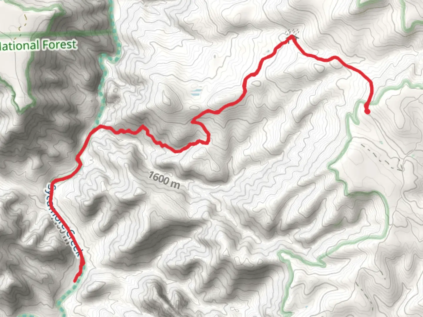 An image depicting the trail Winter Cabin Trail and its surrounding area.