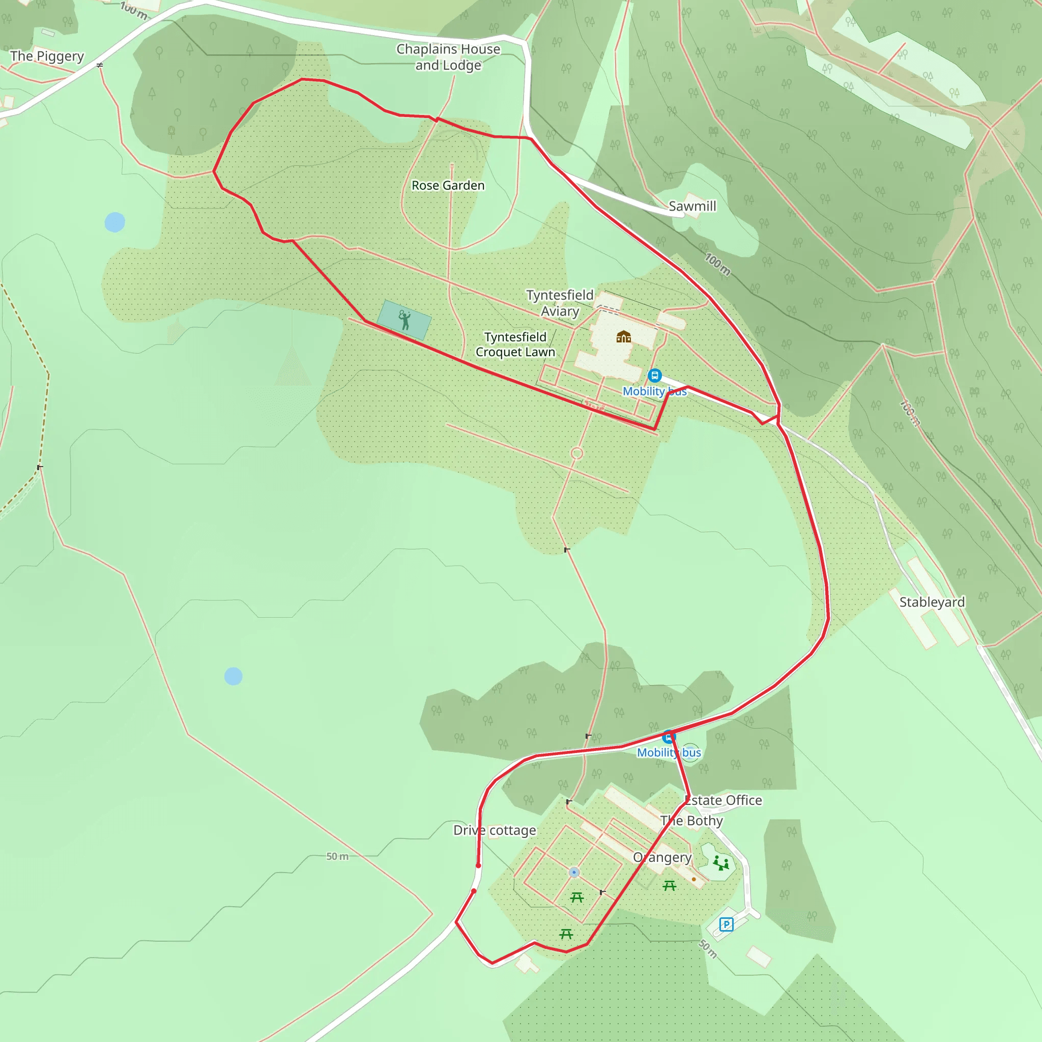 Tyntesfield House mobile static map
