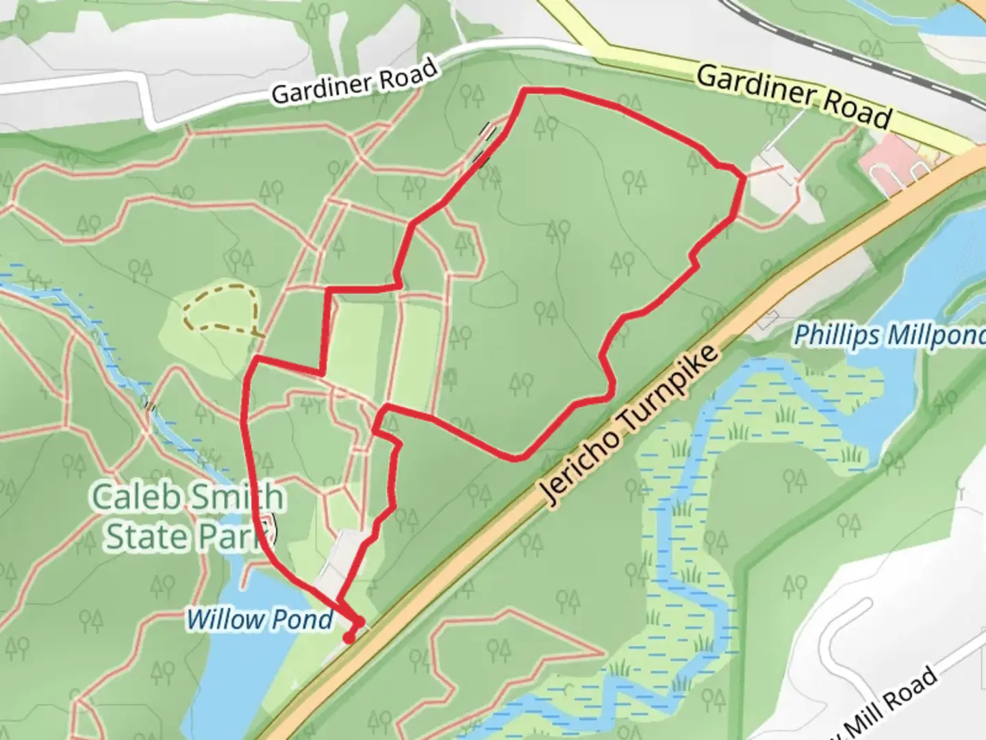 An image depicting the trail Chipman House Road - Willow Pond and its surrounding area.