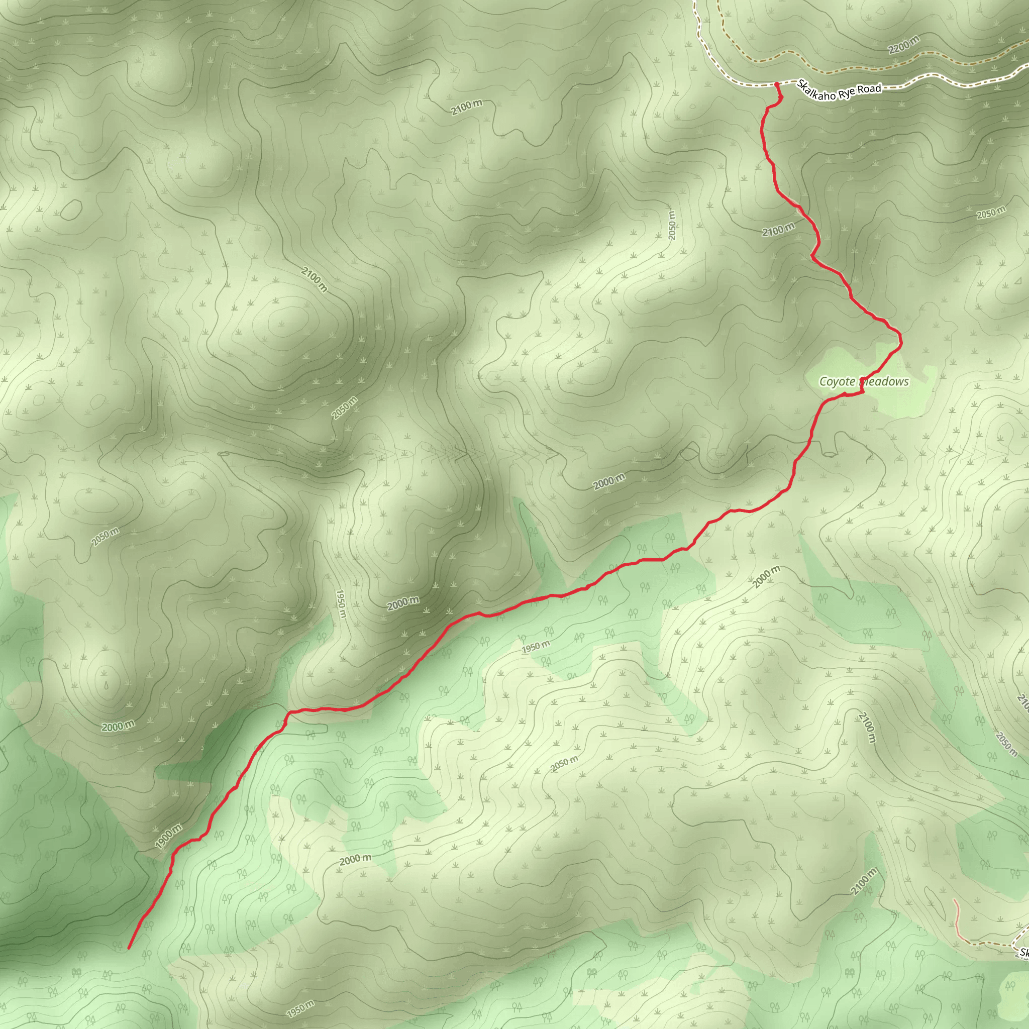 Divide Creek Trail mobile static map