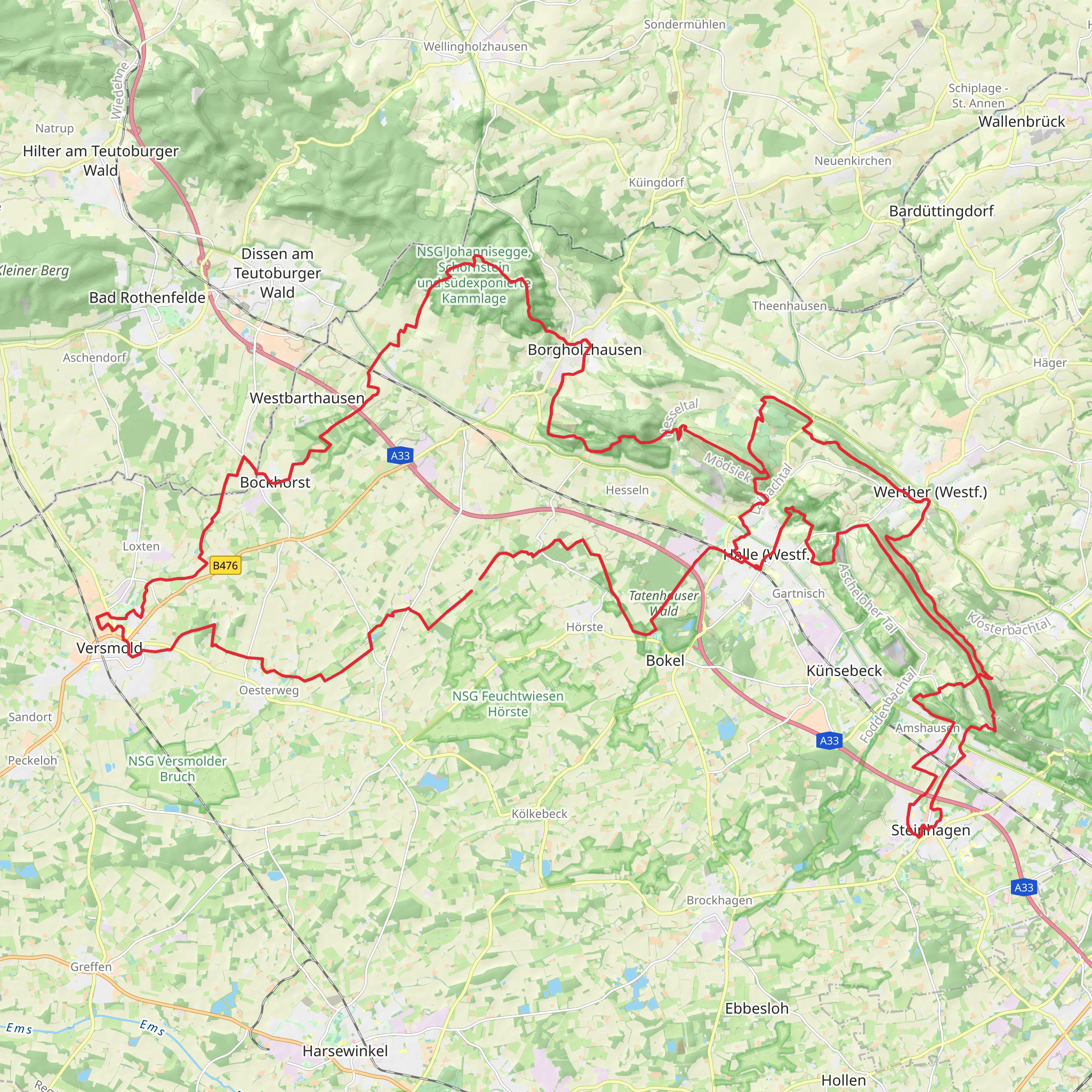 Weg für Genießer mobile static map