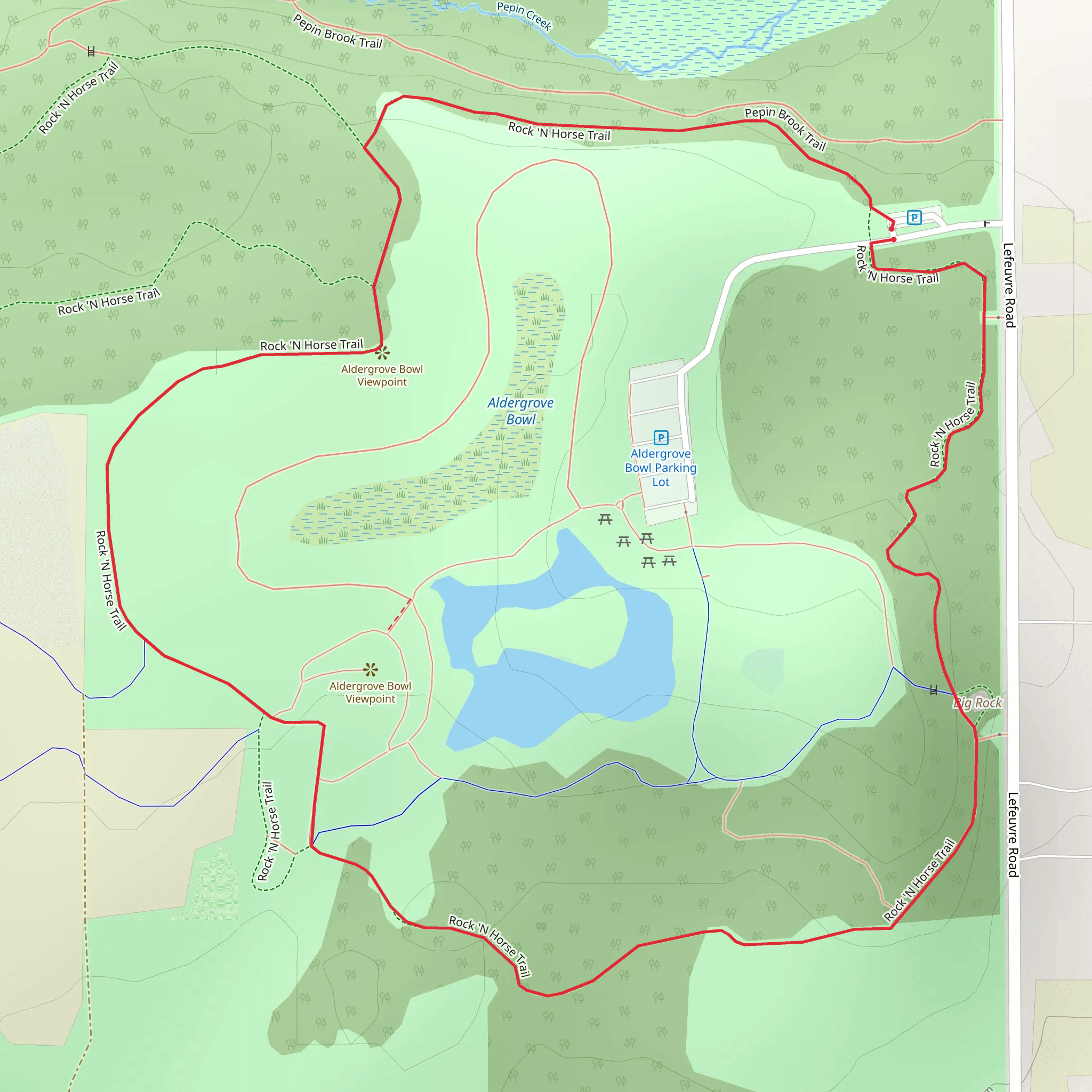 Rock N Horse Trail mobile static map