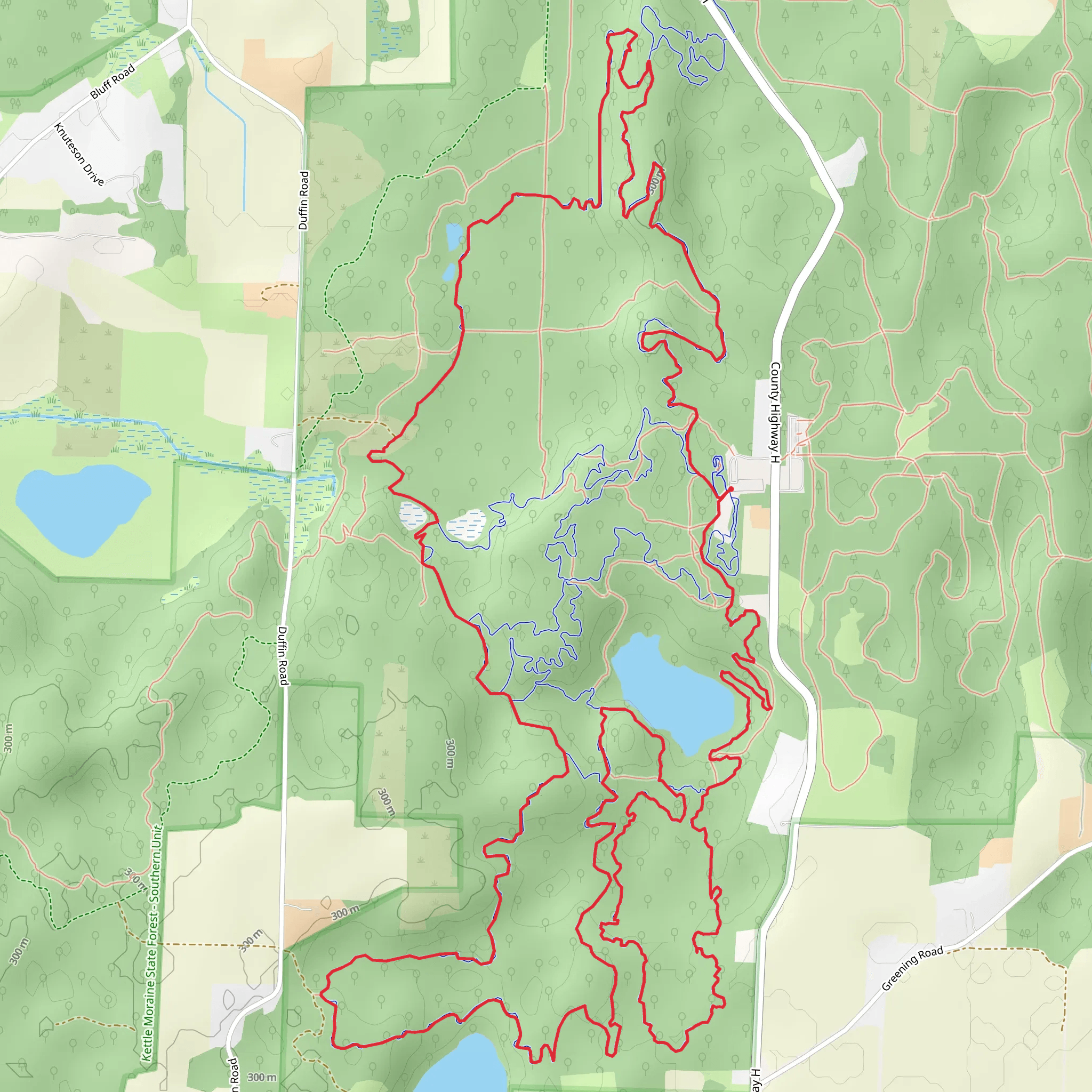 Green, Blue and Purple Loop mobile static map