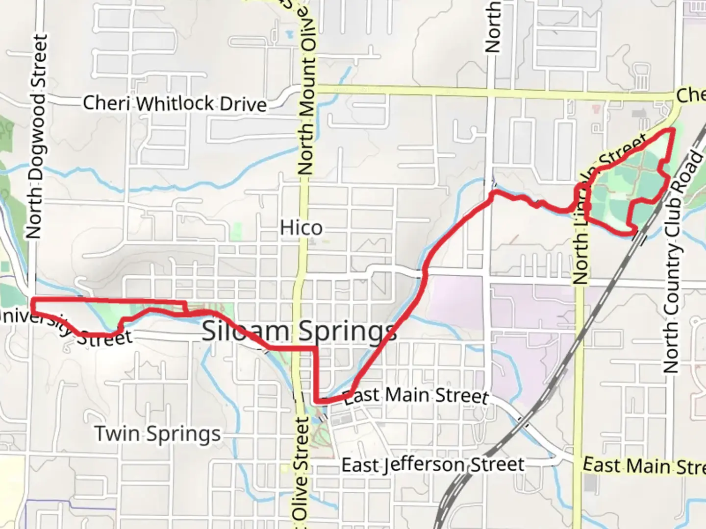 An image depicting the trail La Z Boy Ball Parks tp Sager Creek and Bob Henn Park Walk and its surrounding area.