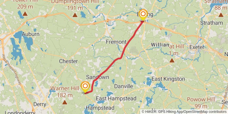 Rockingham Recreational Rail Trail - Fremont Branch stage 2 Map