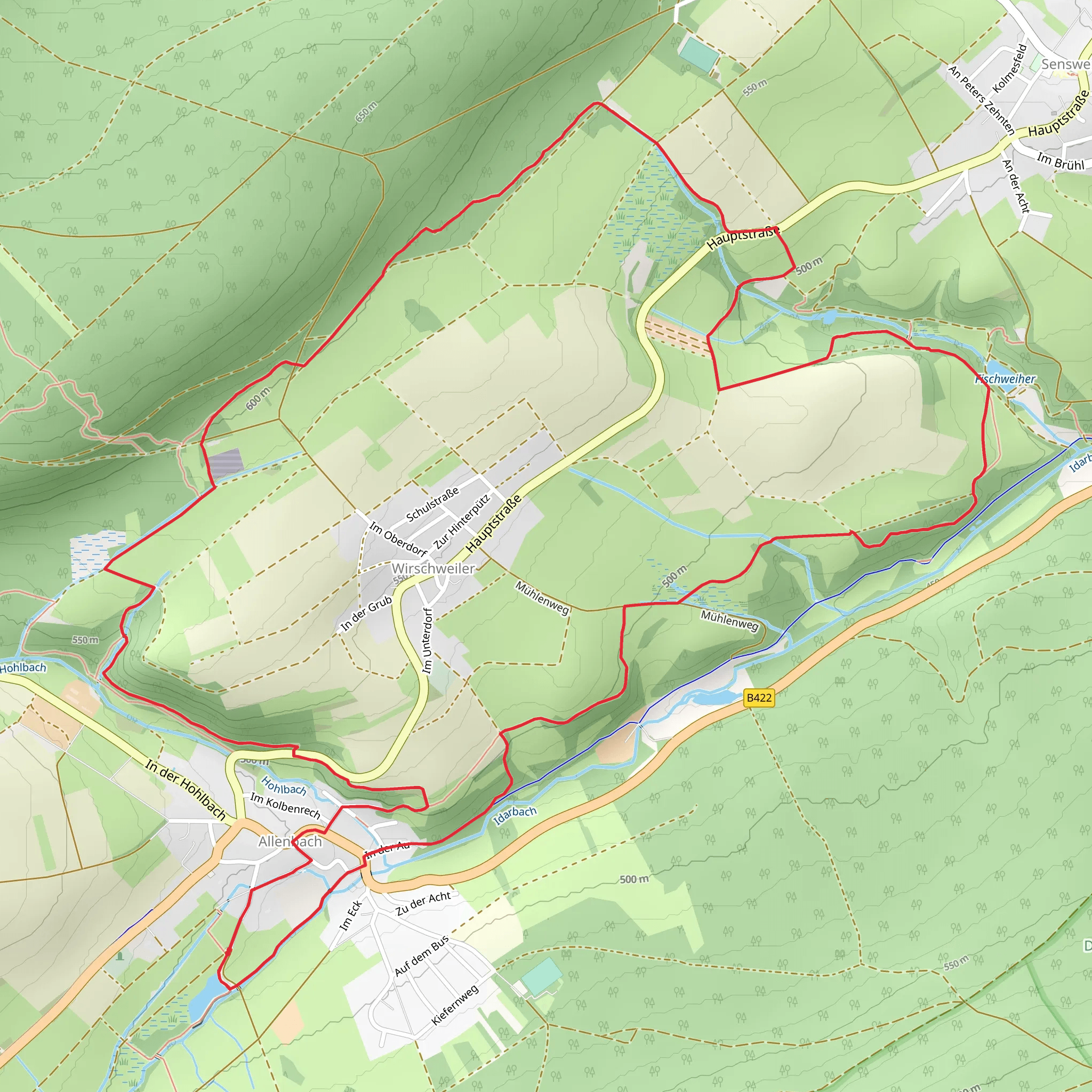 Zwischen den Waldern Loop - Wirschweiler mobile static map