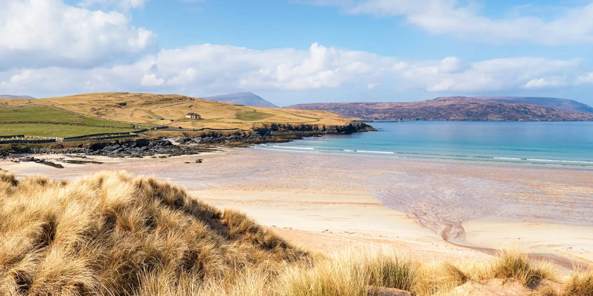 An image depicting the trail Fharaid Head Loop from Balnakeil and its surrounding area.