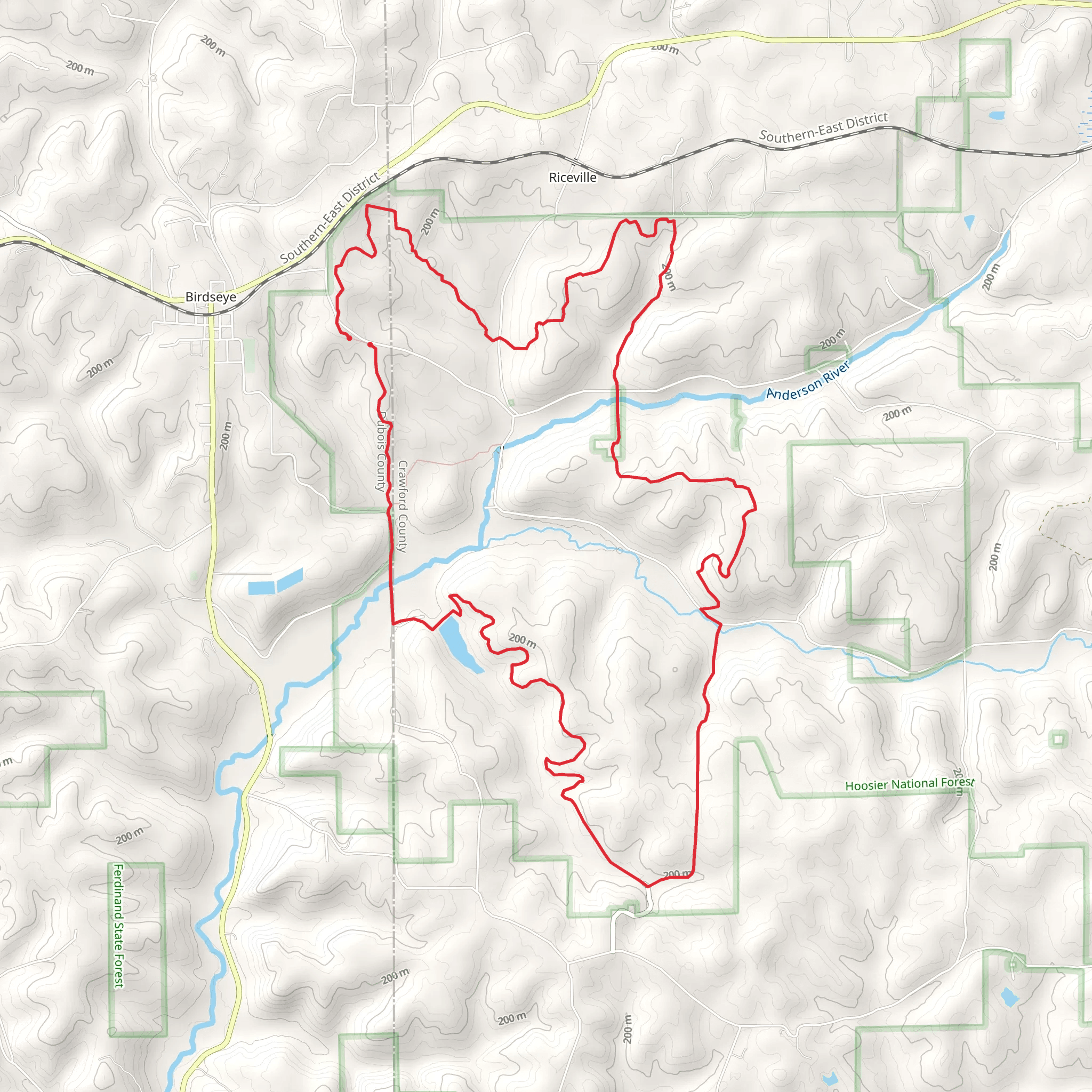 Anderson River and Mitchell Creek Loop mobile static map
