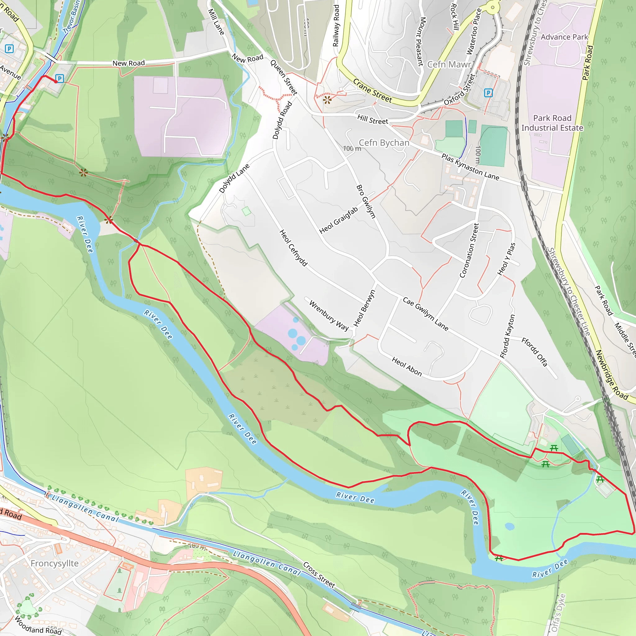 Ty Mawr Country Park Loop mobile static map