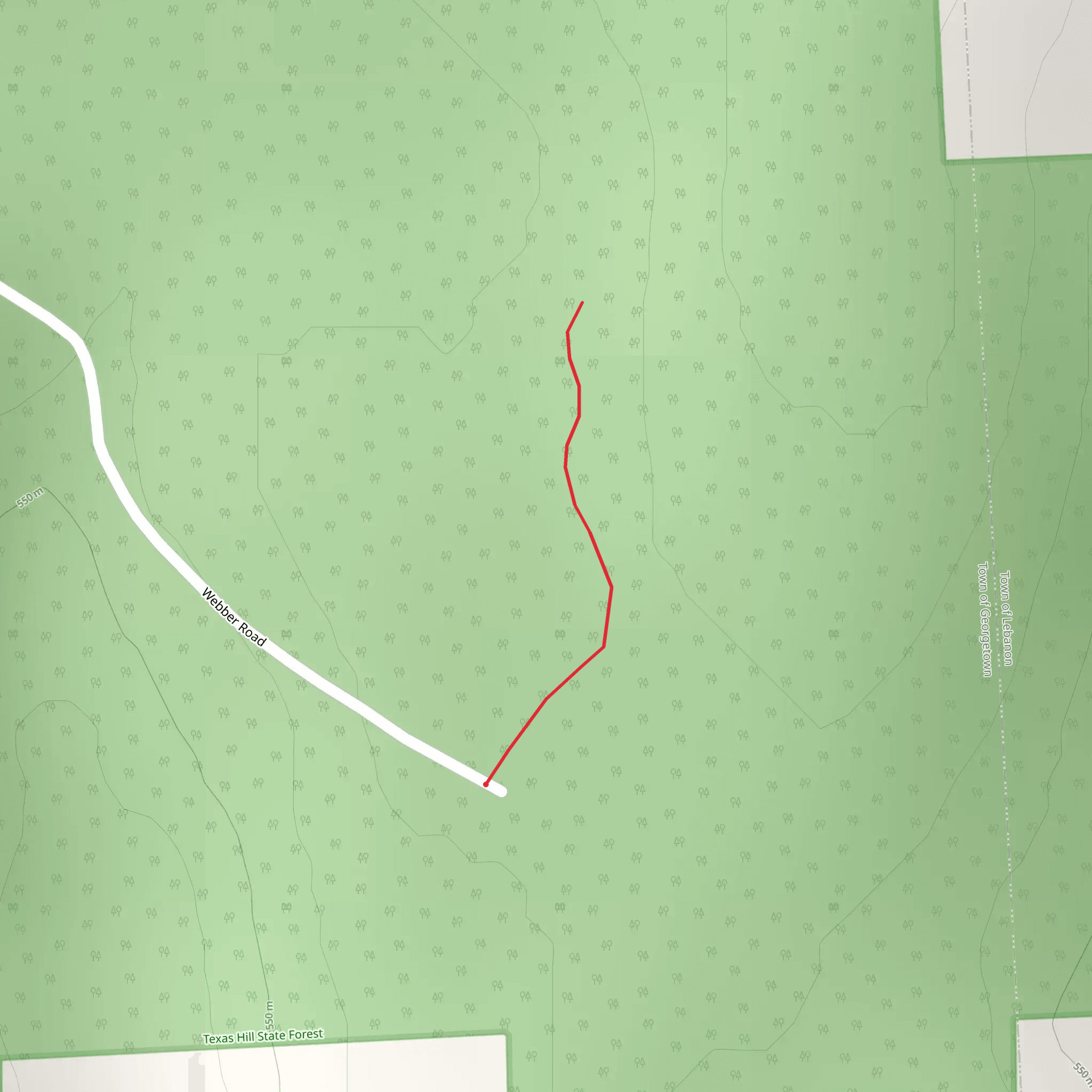 Webber Road access Trail mobile static map