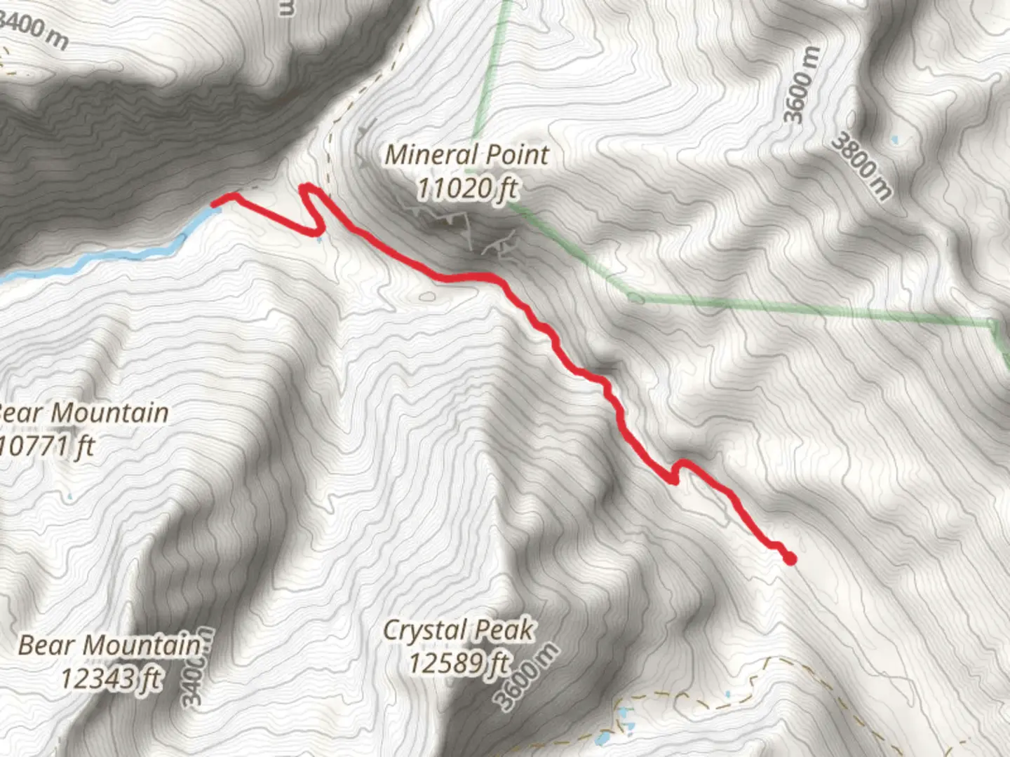 An image depicting the trail Schofield Pass Road and its surrounding area.