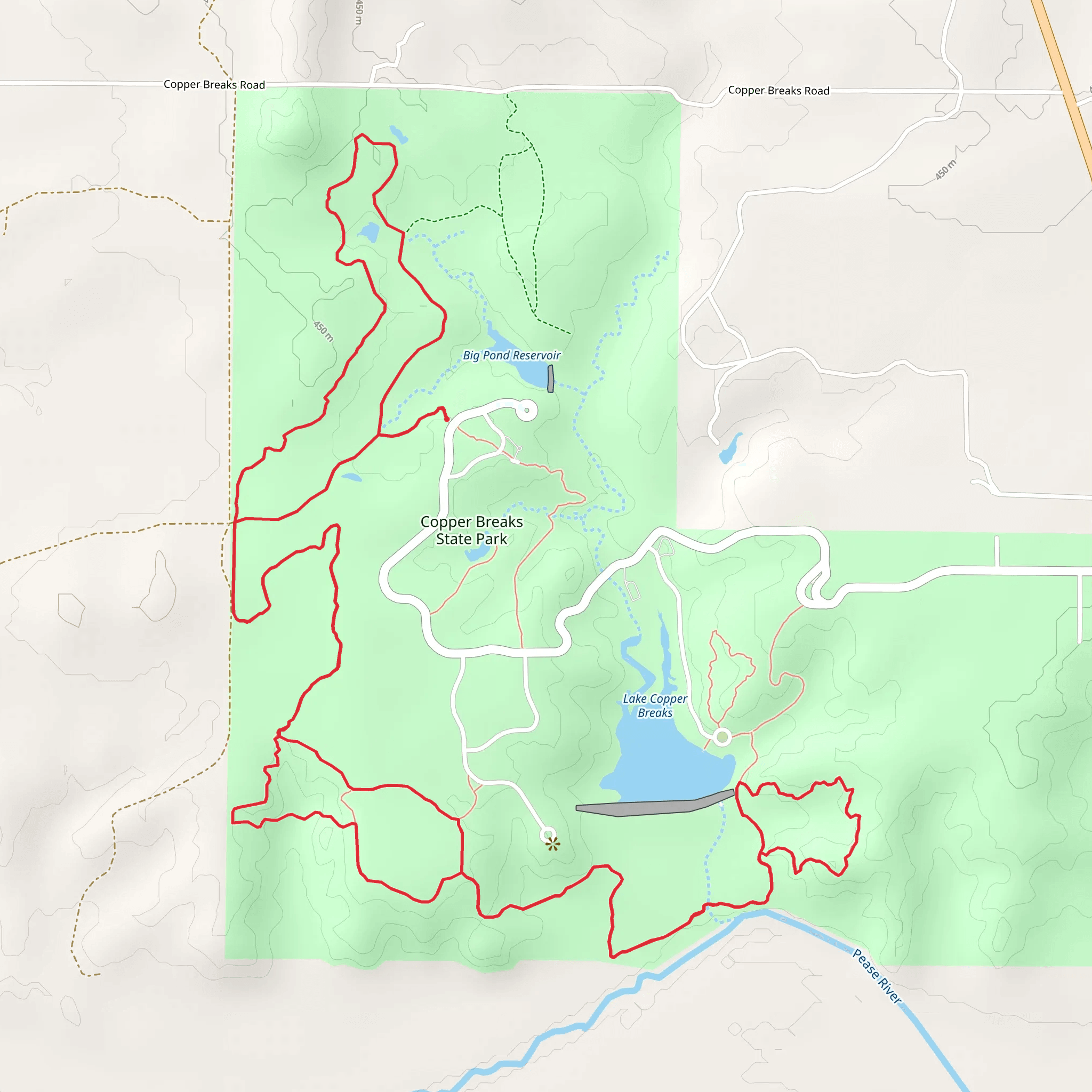 Equestrian Trail, Bull Canyon Short and River Run Trail mobile static map
