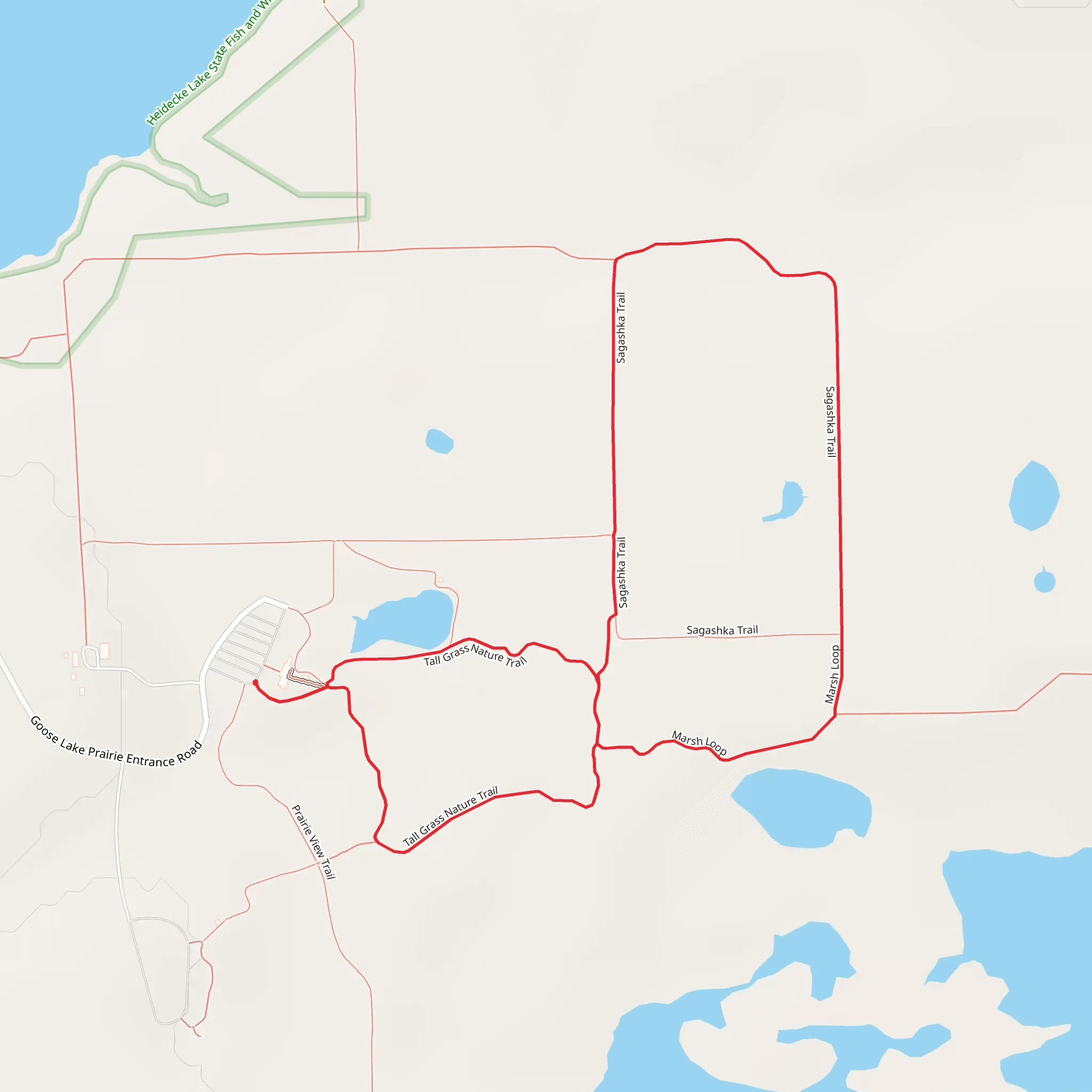 Tall Grass Nature Loop Trail mobile static map