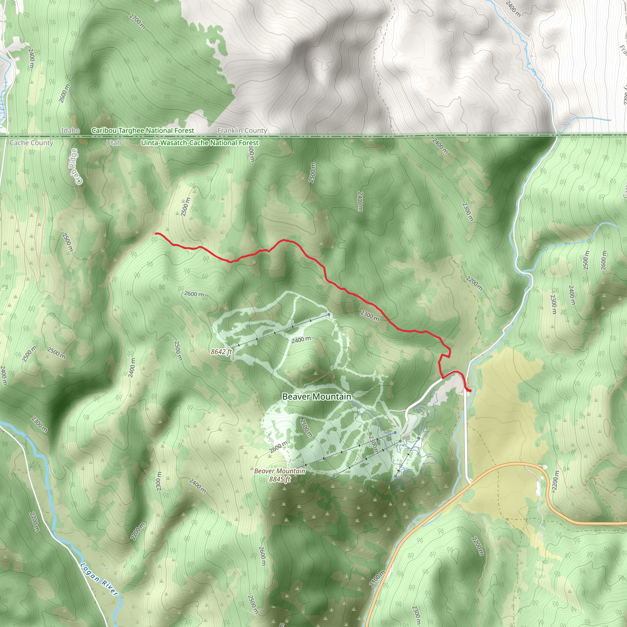 Long Hollow Walk mobile static map