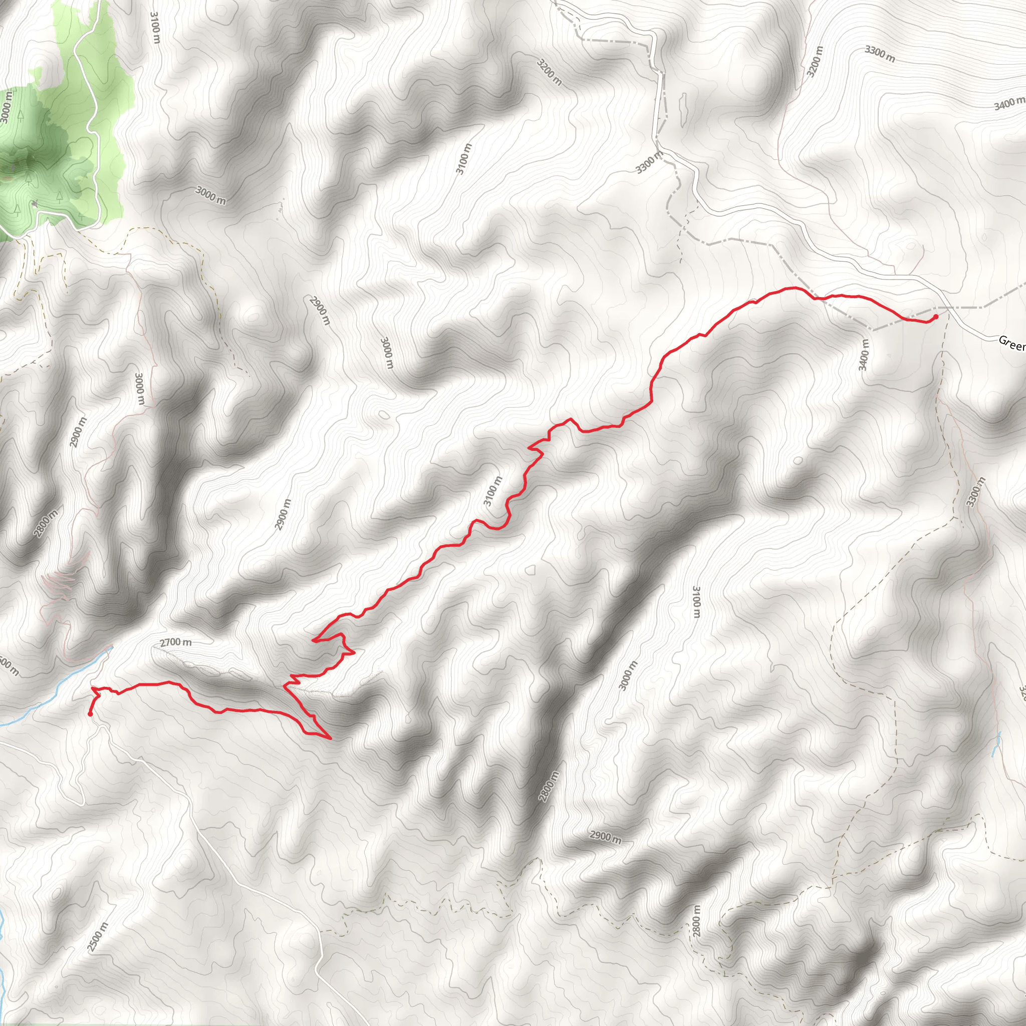 Pole Creek Trail mobile static map