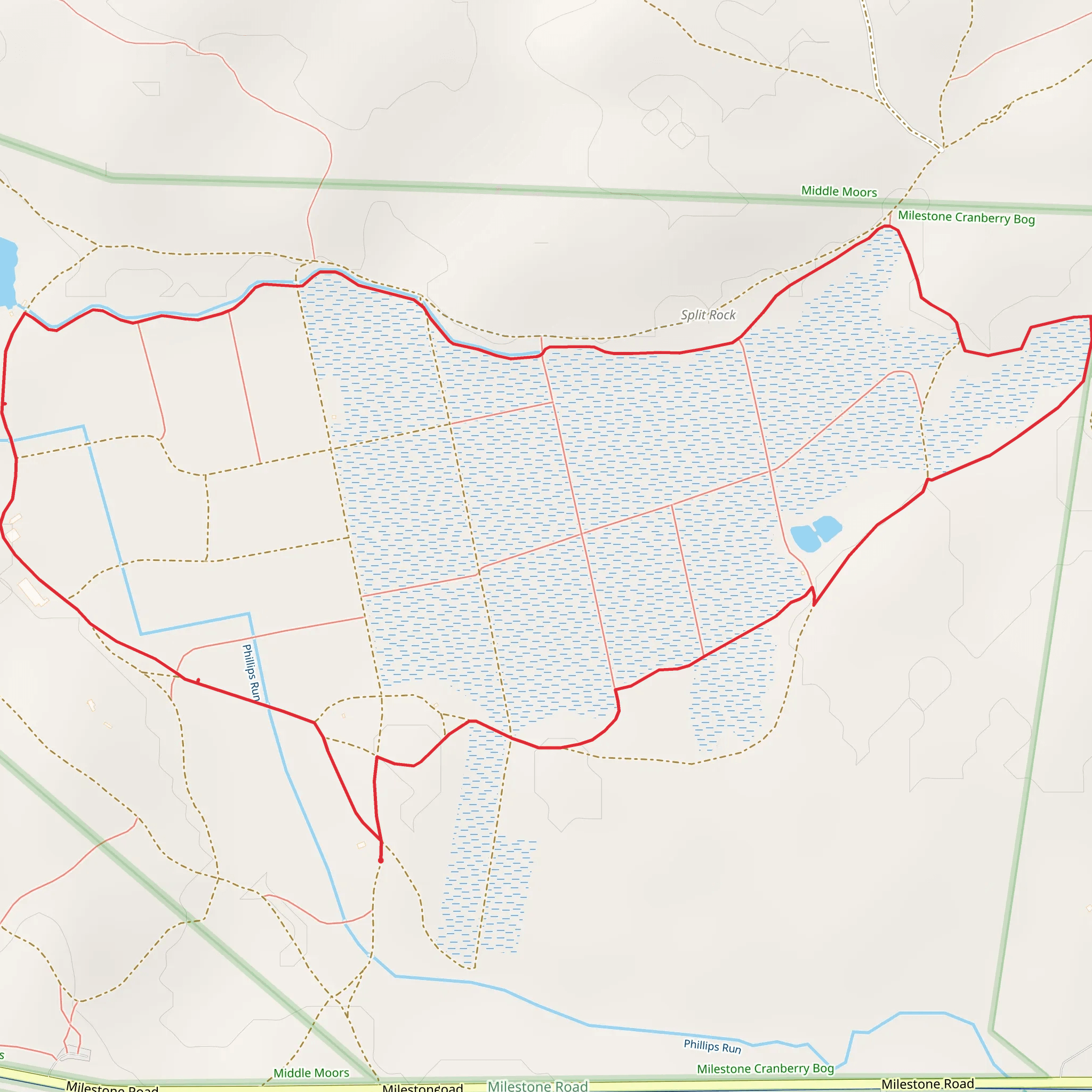 Gibbs Swamp Loop Trail mobile static map