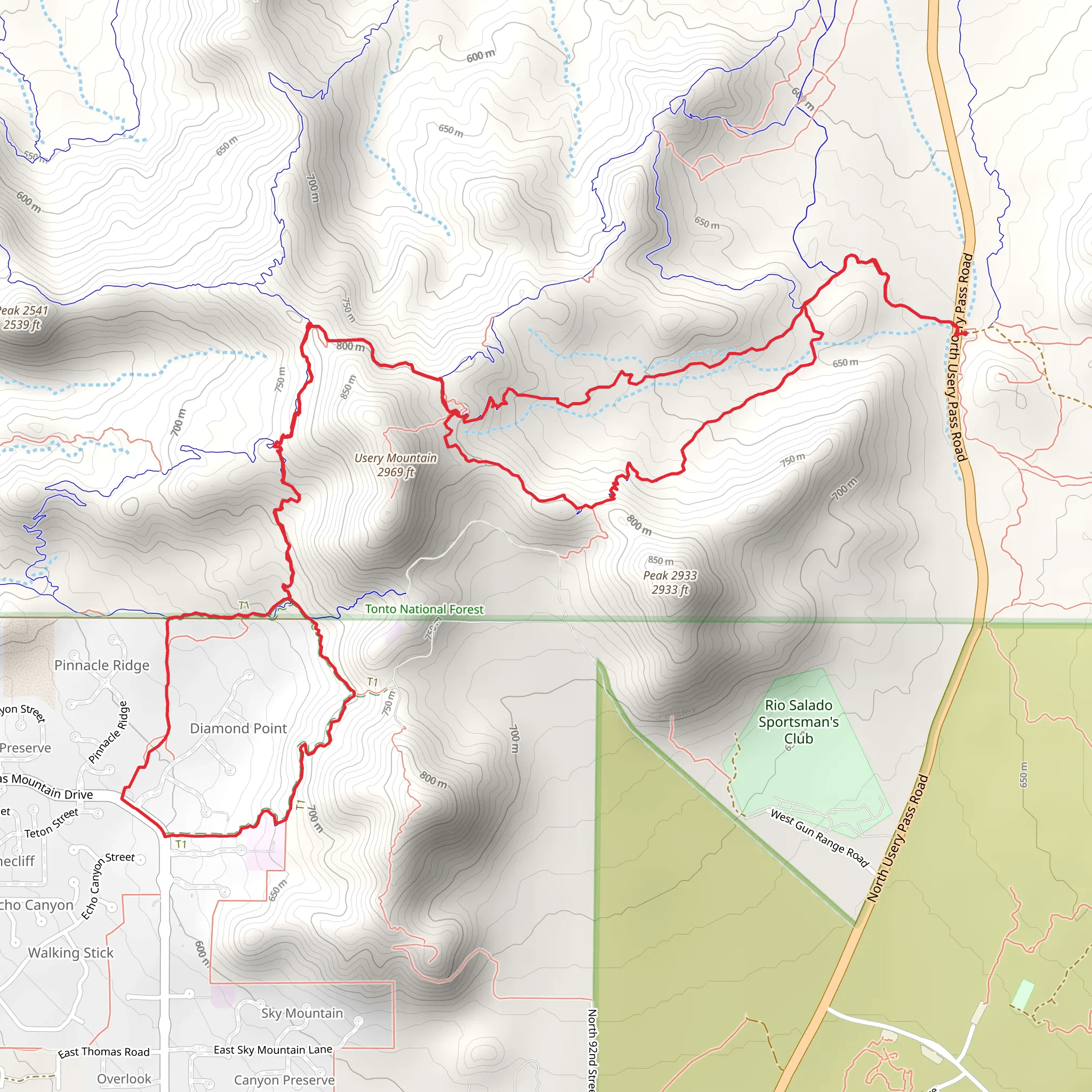 Lance's Trail, High Ridge Trail and Hawes Loop Trail mobile static map